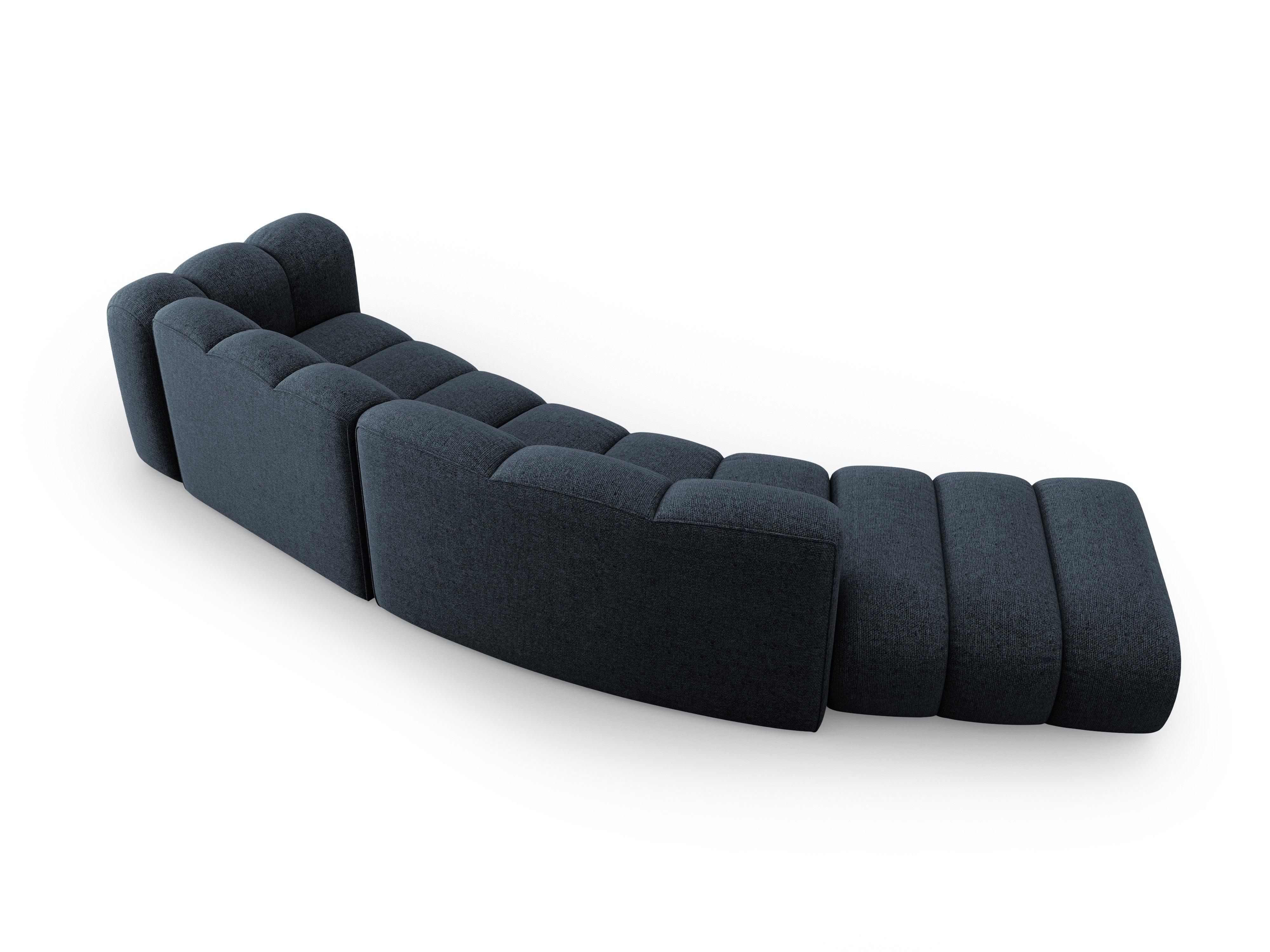 Sofa 5-osobowa lewostronna SKYLER granatowy szenil Interieurs 86    Eye on Design