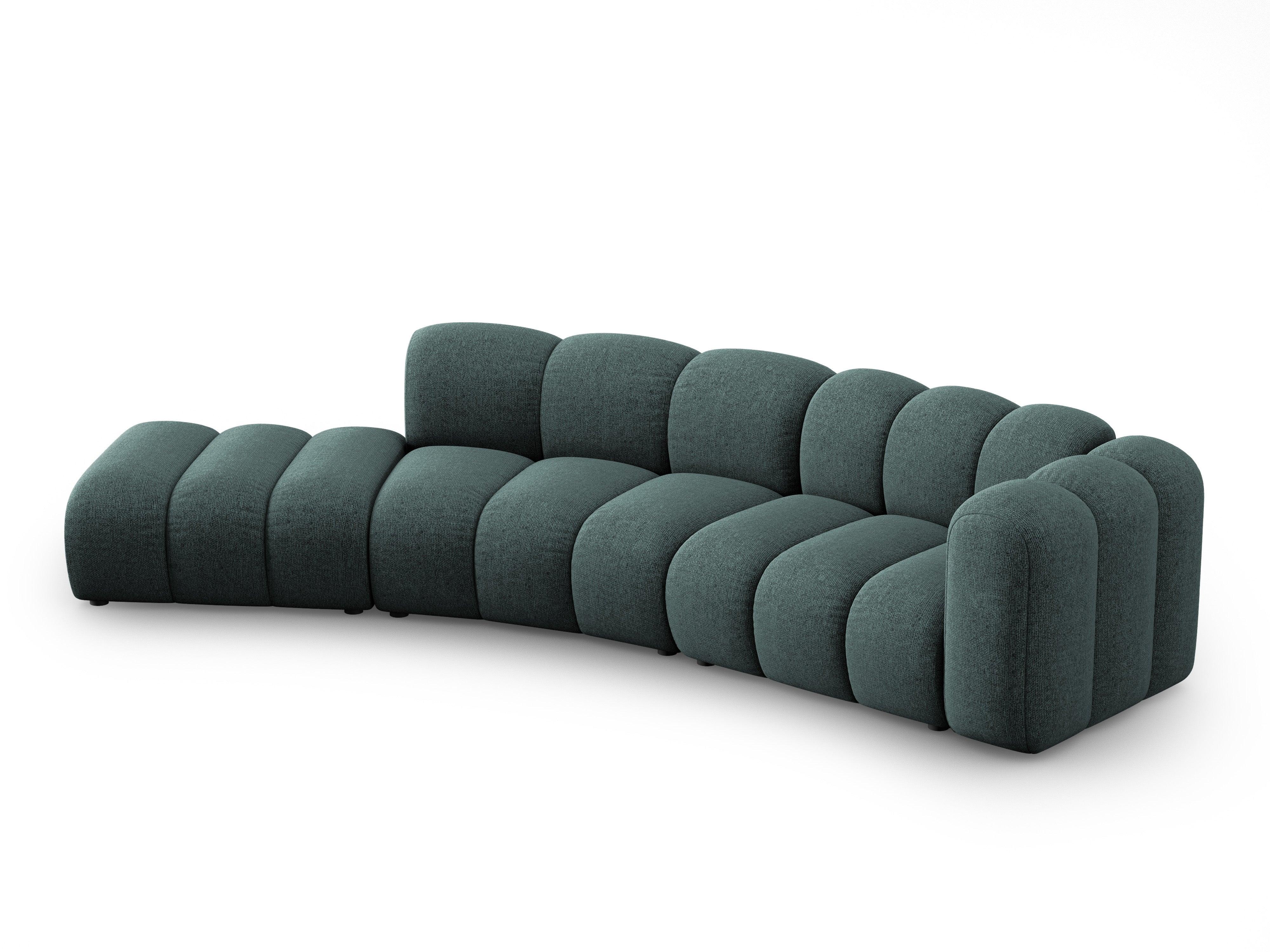 Sofa 5-osobowa lewostronna SKYLER turkusowy szenil Interieurs 86    Eye on Design