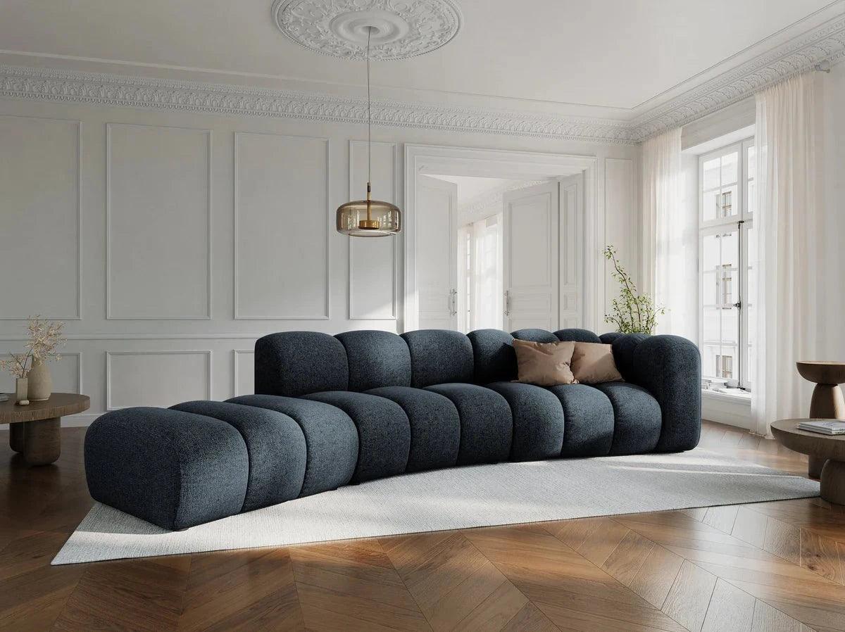 Sofa 5-osobowa lewostronna SKYLER turkusowy szenil Interieurs 86    Eye on Design