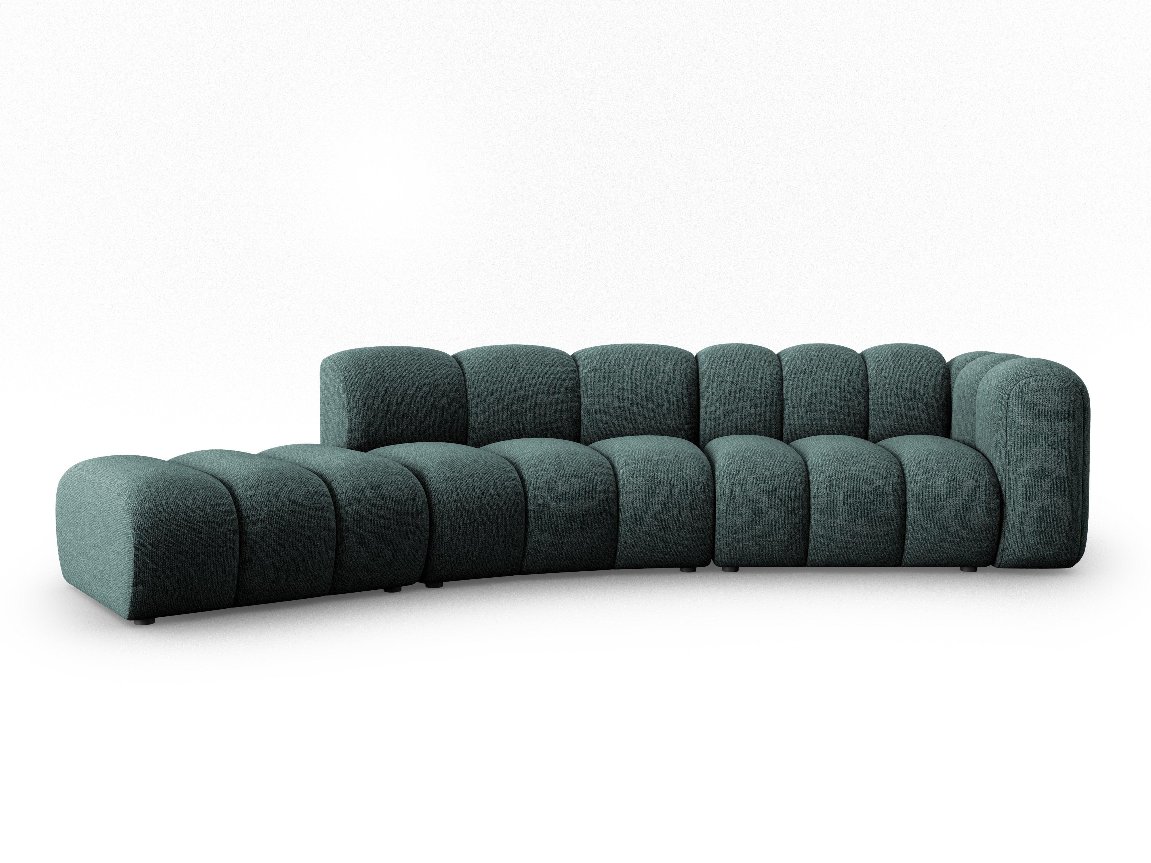 Sofa 5-osobowa lewostronna SKYLER turkusowy szenil Interieurs 86    Eye on Design