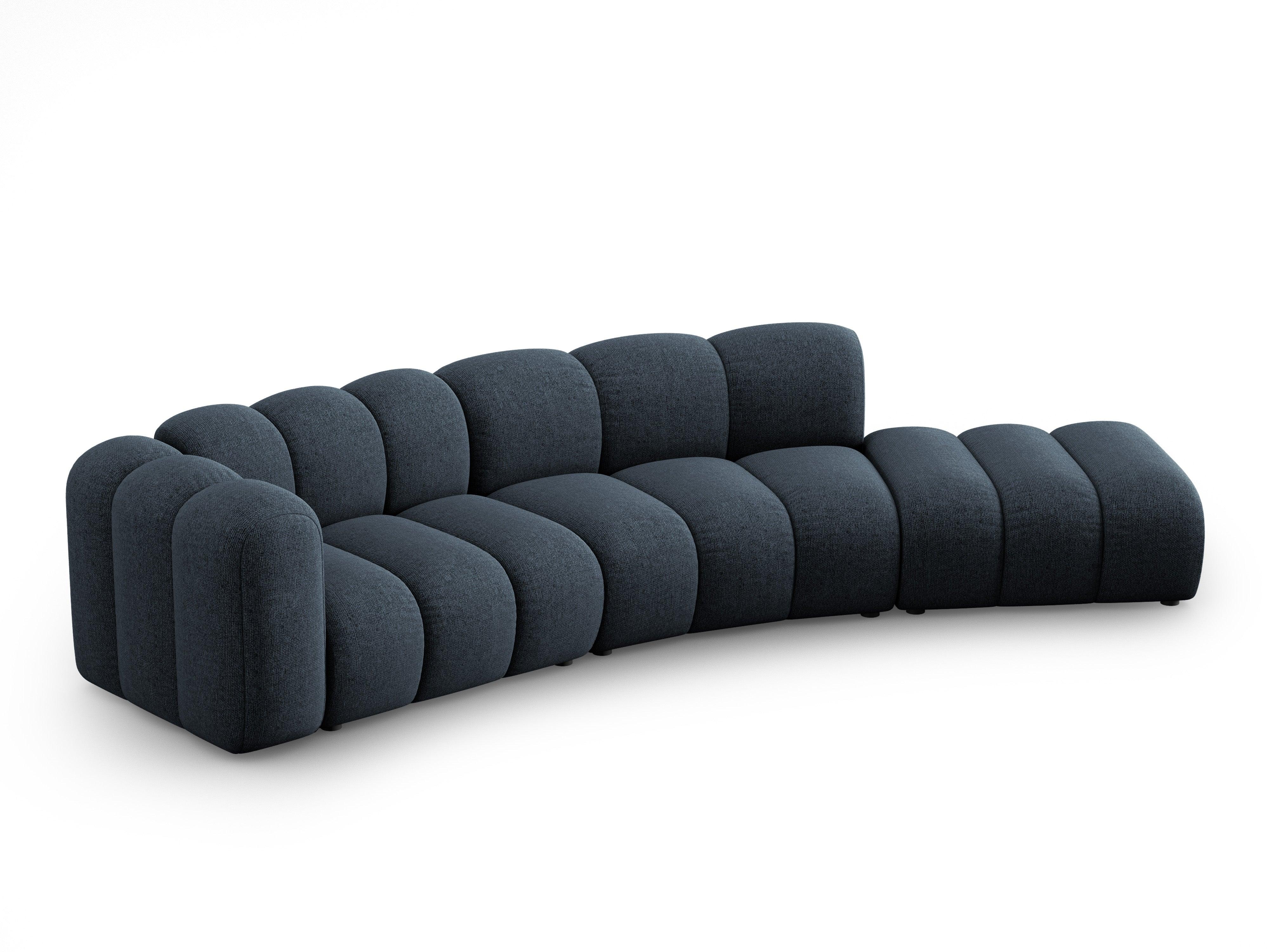 Sofa 5-osobowa prawostronna SKYLER granatowy szenil Interieurs 86    Eye on Design