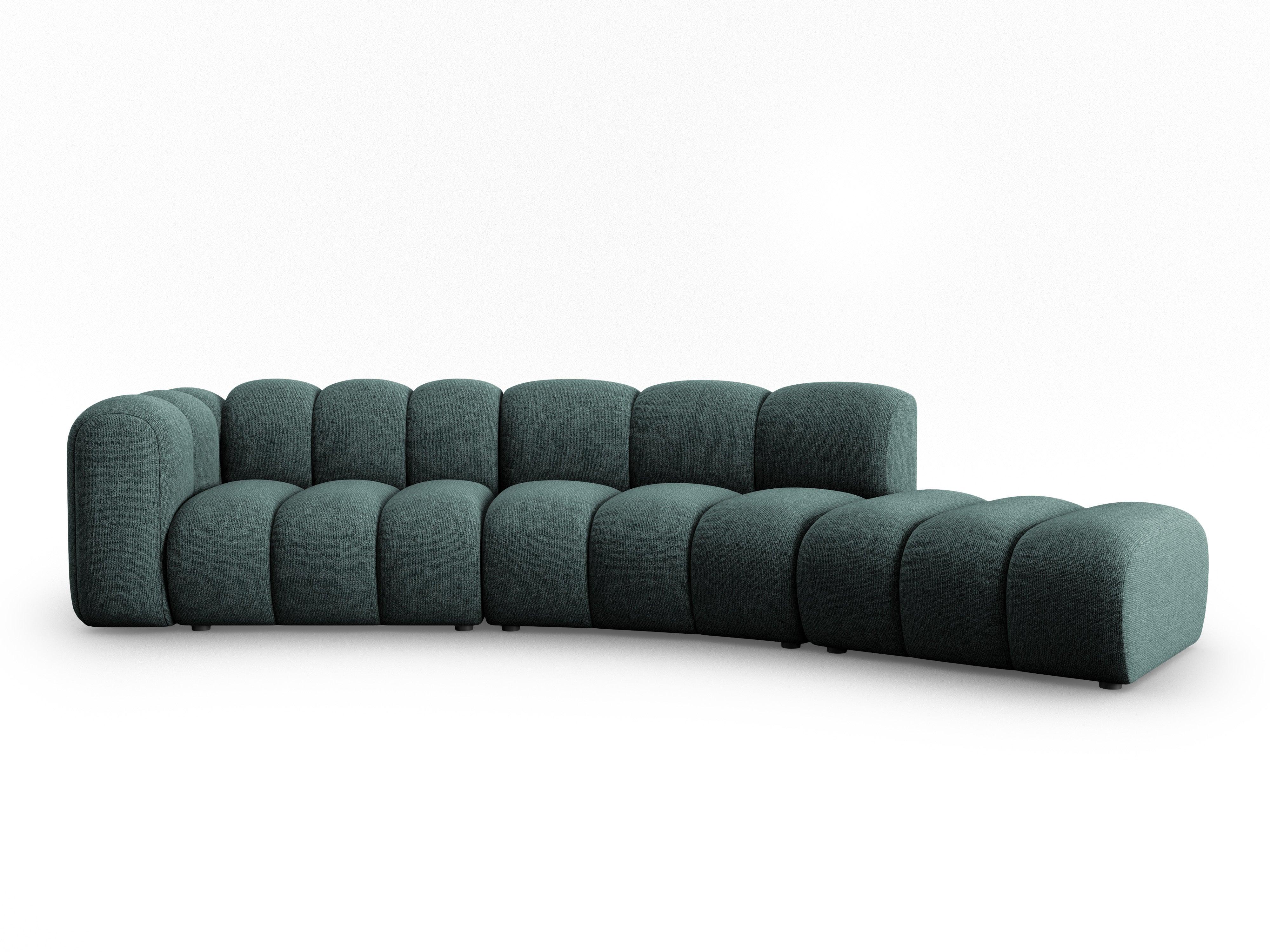 Sofa 5-osobowa prawostronna SKYLER turkusowy szenil Interieurs 86    Eye on Design