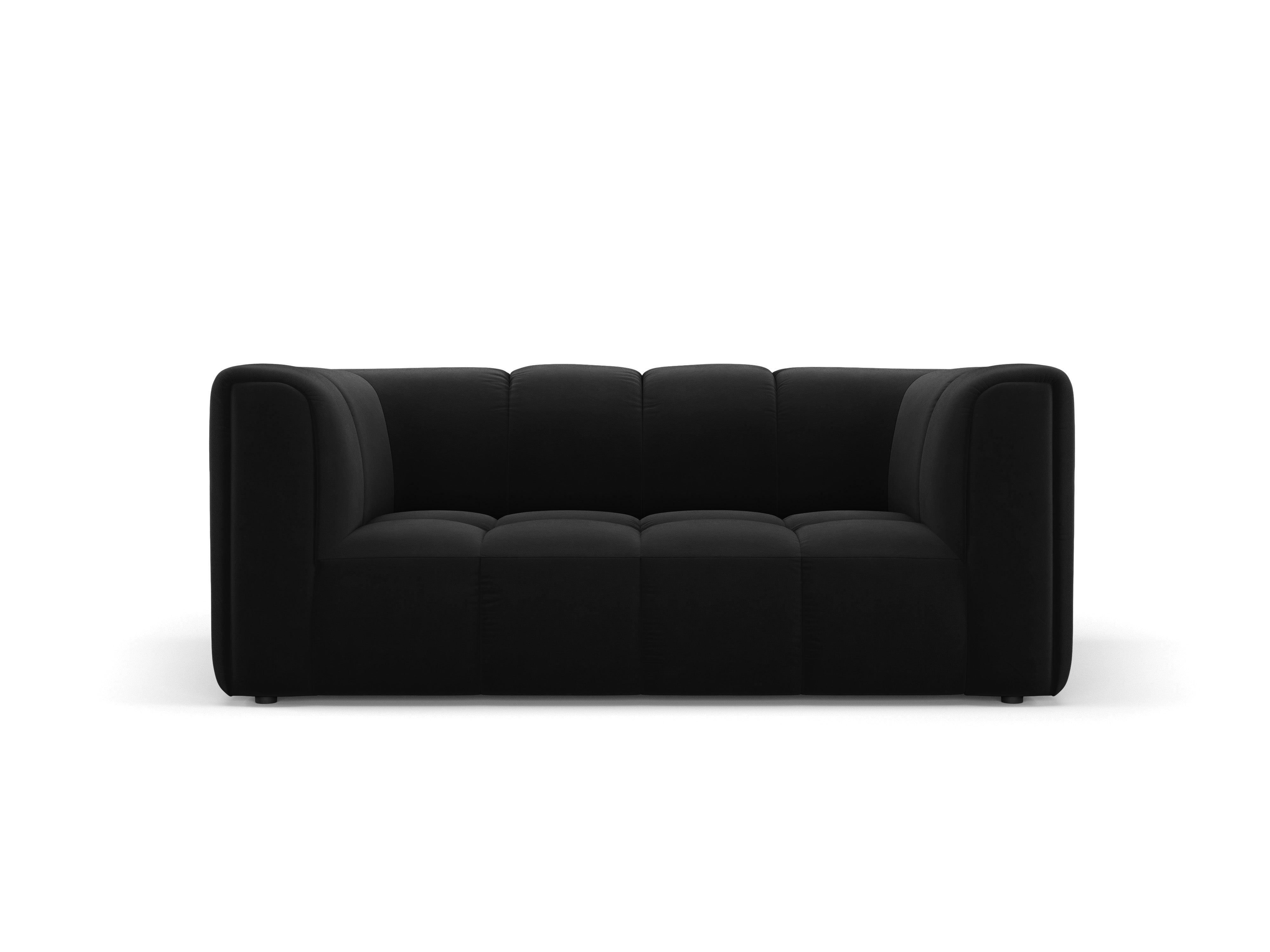 Sofa aksamitna 2-osobowa FRANCESCA czarny Milo Casa    Eye on Design