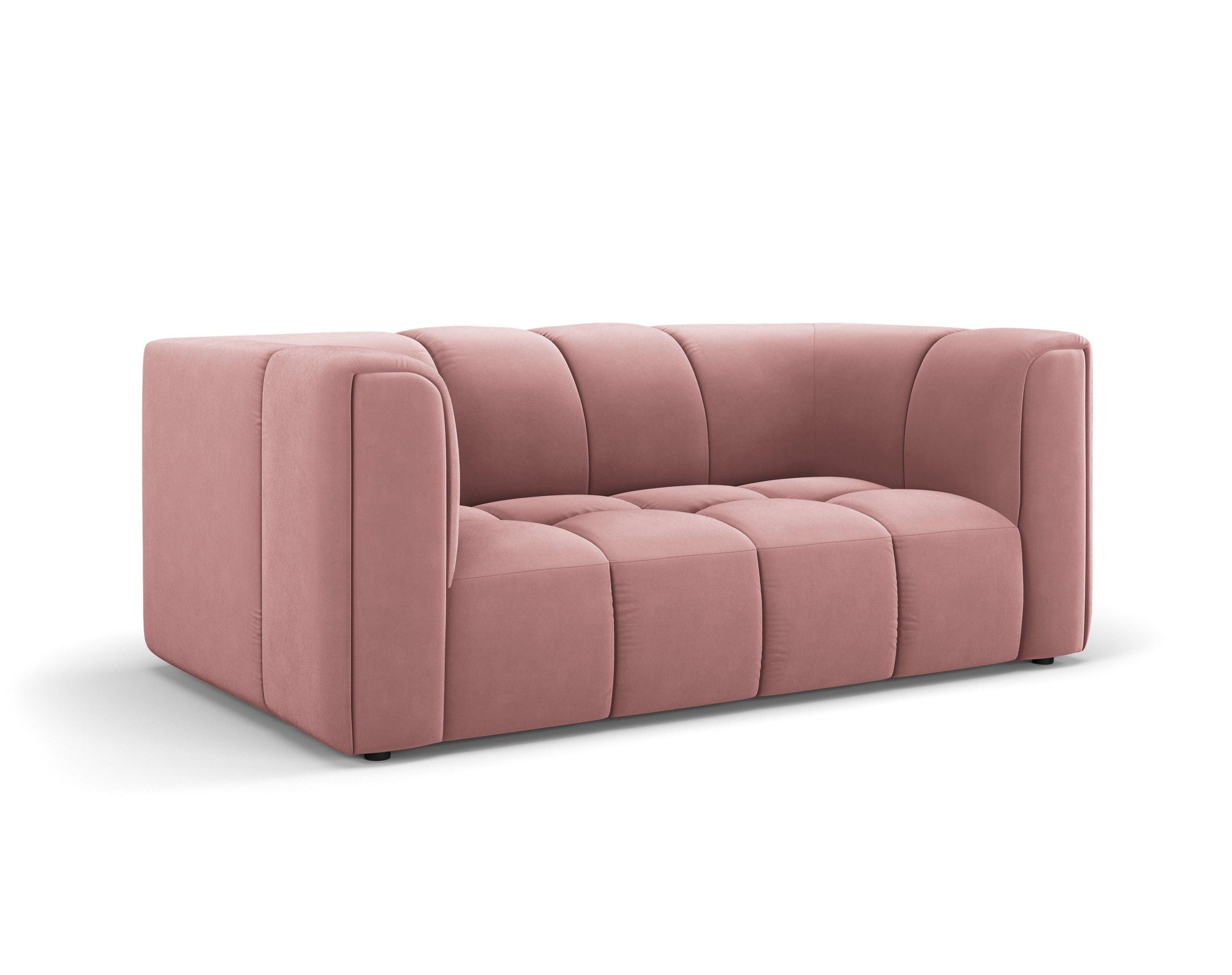 Sofa aksamitna 2-osobowa FRANCESCA różowy Milo Casa    Eye on Design