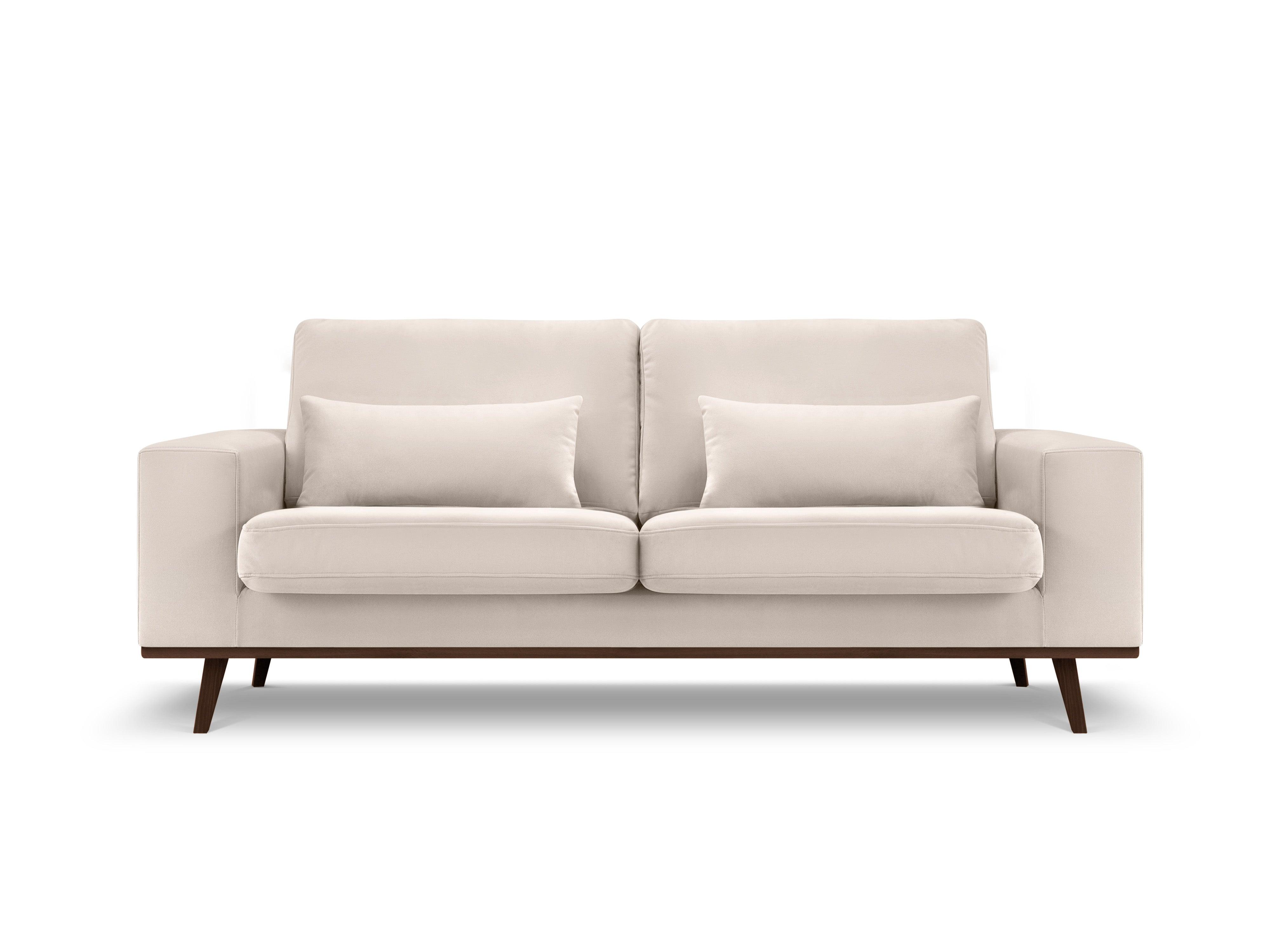 Sofa aksamitna 2-osobowa HEBE beżowy Mazzini Sofas    Eye on Design