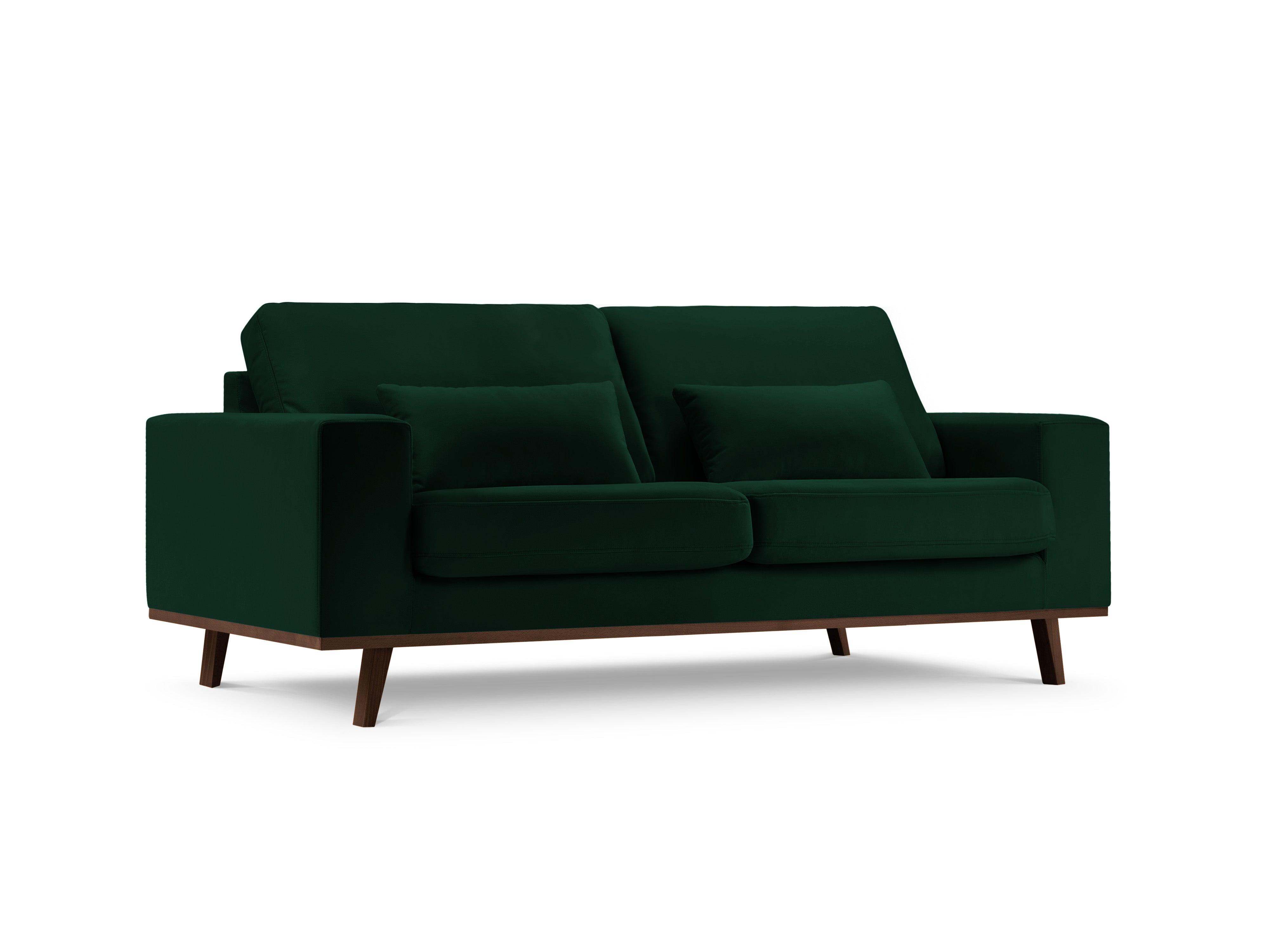 Sofa aksamitna 2-osobowa HEBE butelkowa zieleń Mazzini Sofas    Eye on Design