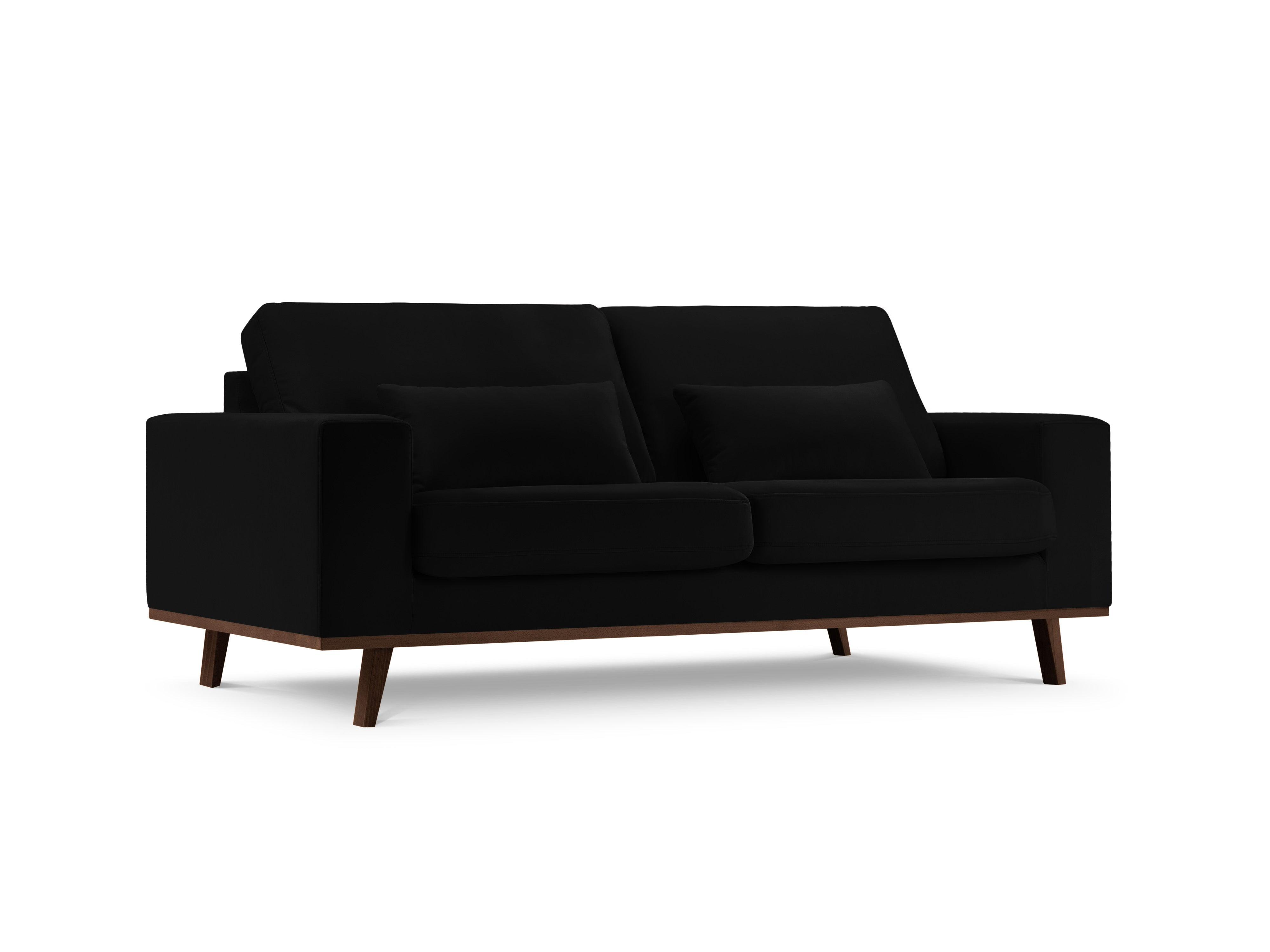 Sofa aksamitna 2-osobowa HEBE czarny Mazzini Sofas    Eye on Design