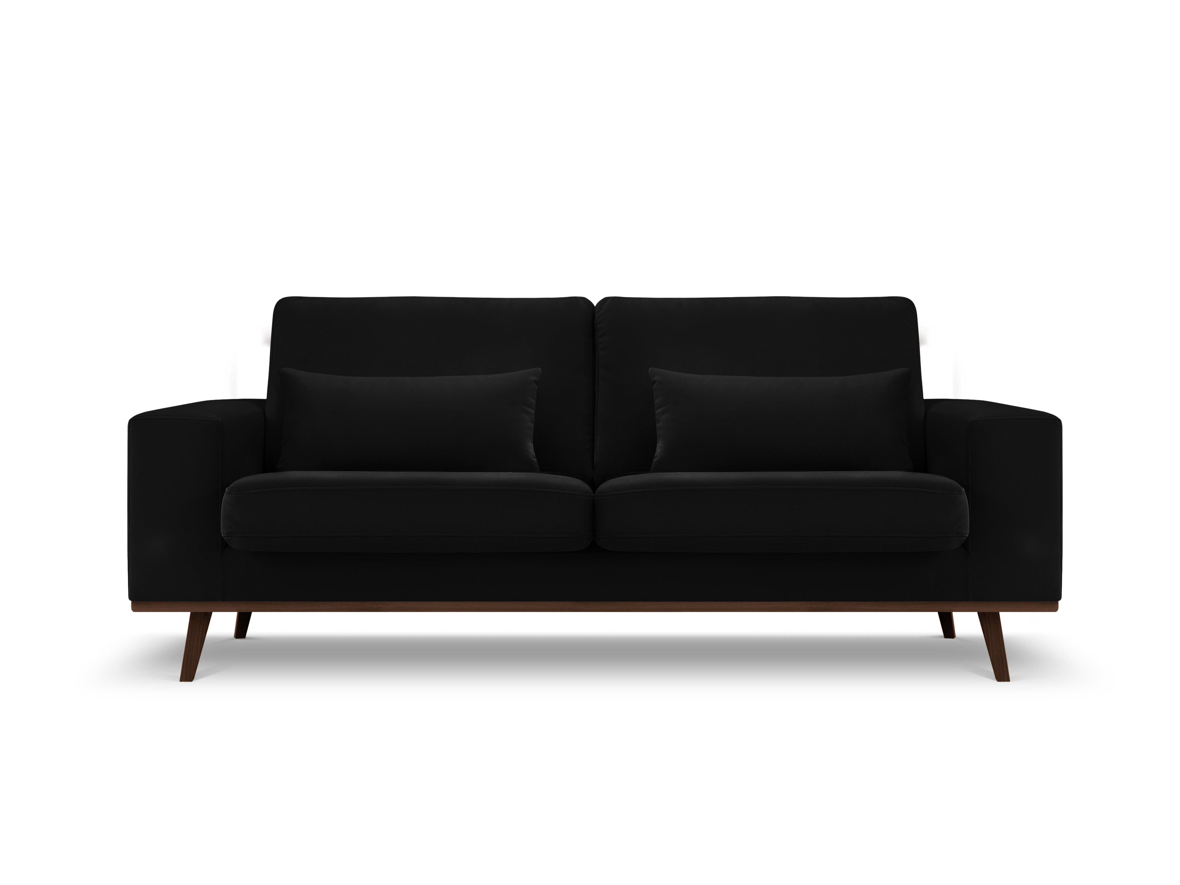 Sofa aksamitna 2-osobowa HEBE czarny Mazzini Sofas    Eye on Design