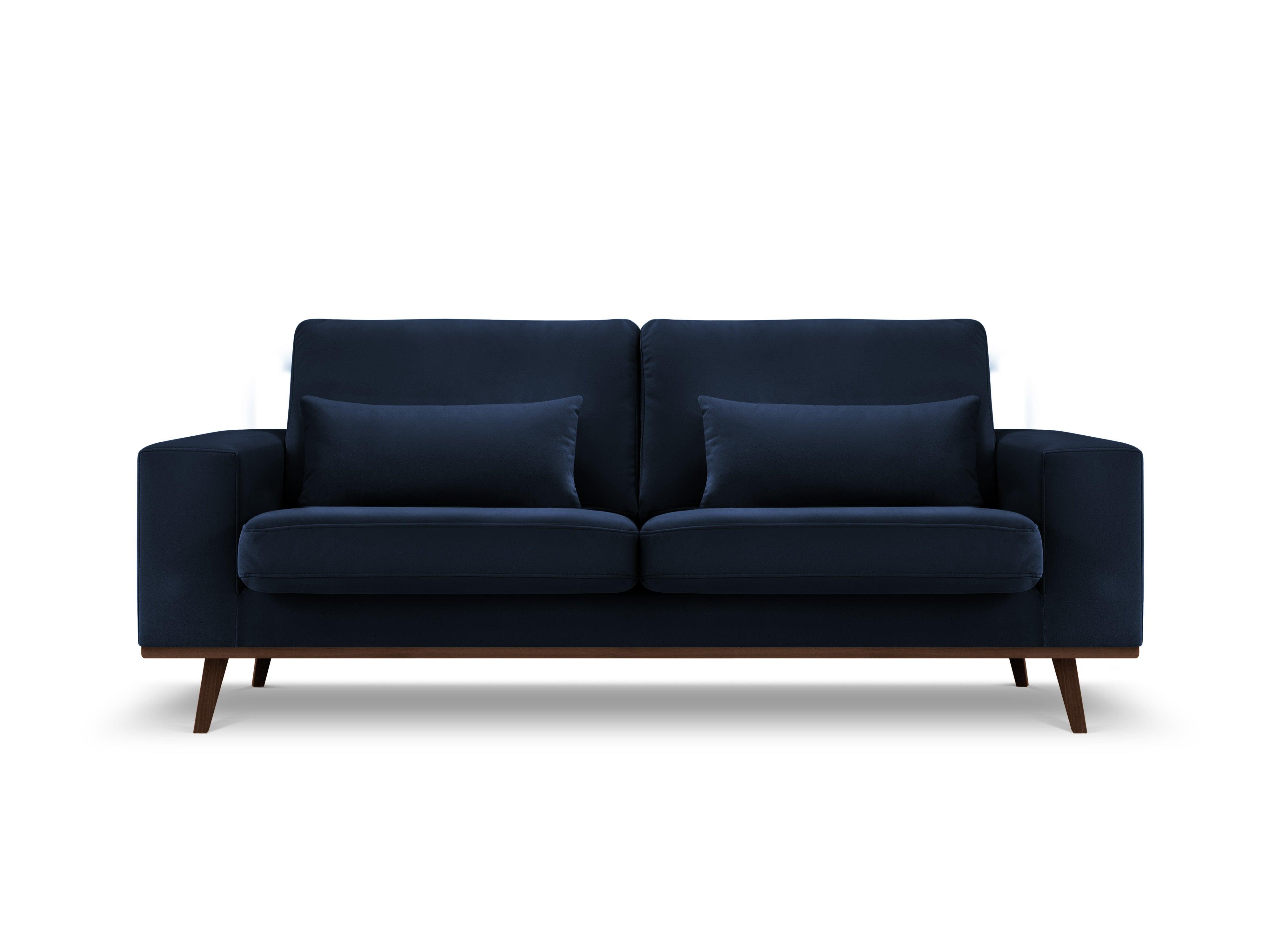 Sofa aksamitna 2-osobowa HEBE granat królewski Mazzini Sofas    Eye on Design