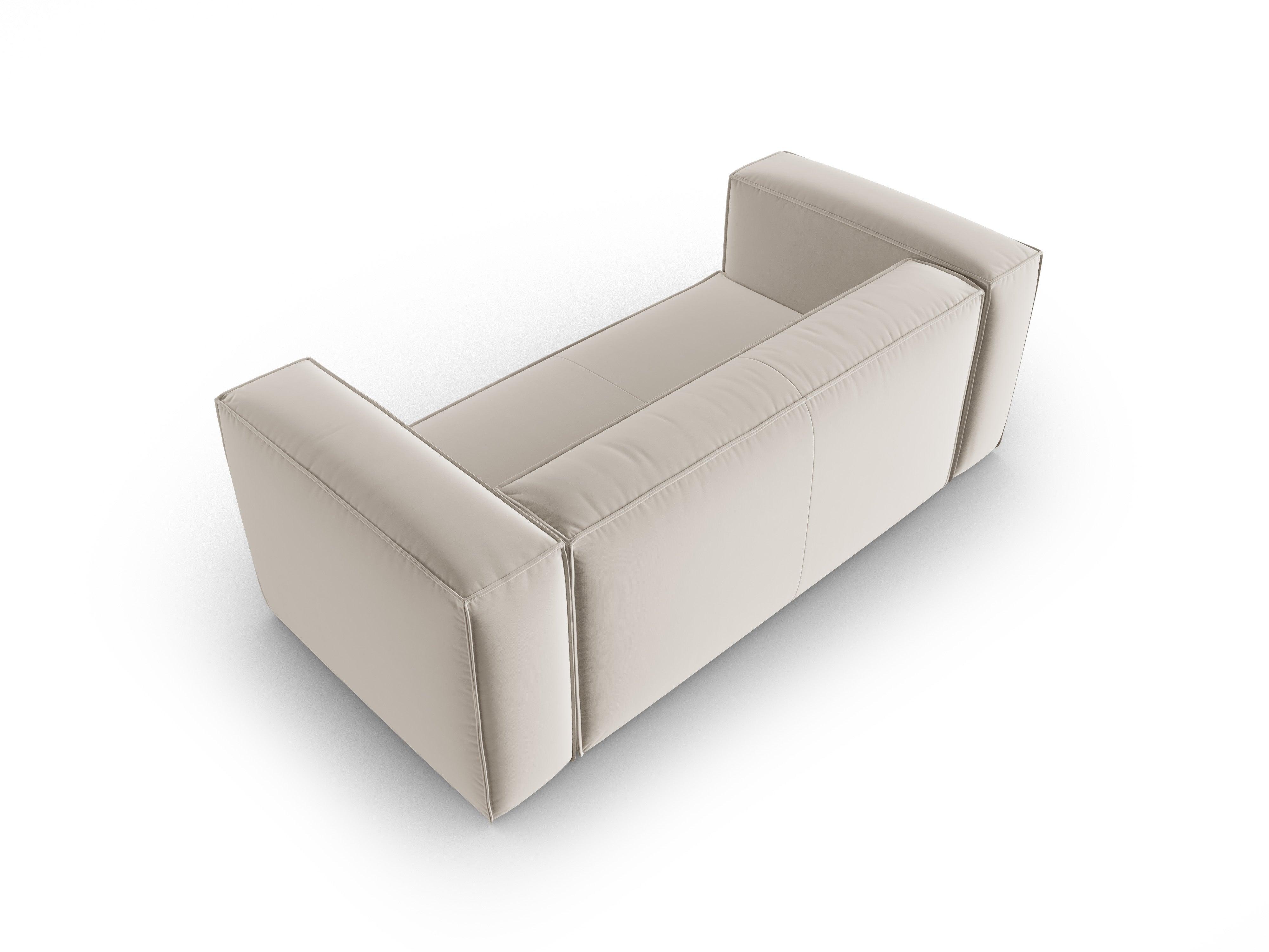 Sofa aksamitna 2-osobowa MACKAY jasnobeżowy Cosmopolitan Design    Eye on Design