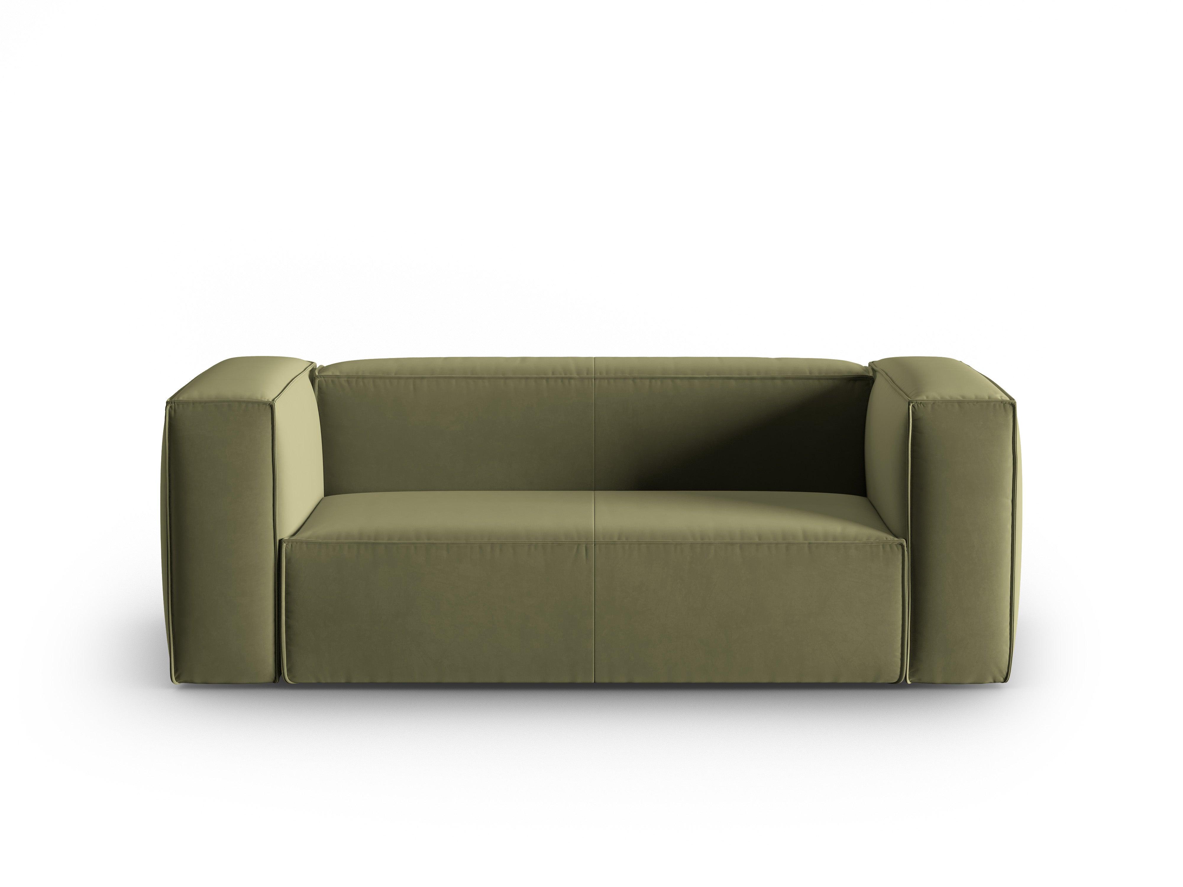 Sofa aksamitna 2-osobowa MACKAY jasnozielony Cosmopolitan Design    Eye on Design