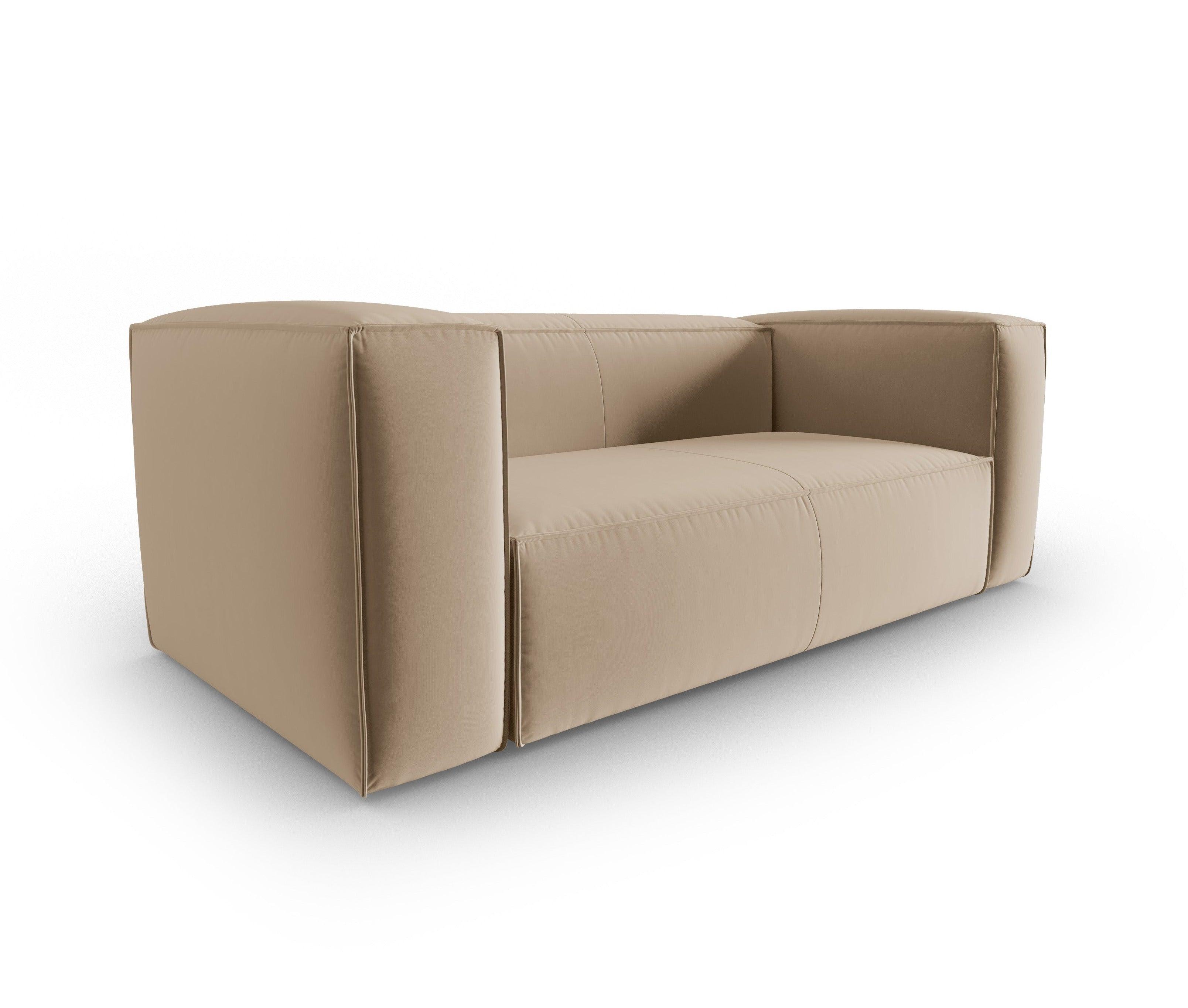 Sofa aksamitna 2-osobowa MACKAY piaskowy Cosmopolitan Design    Eye on Design