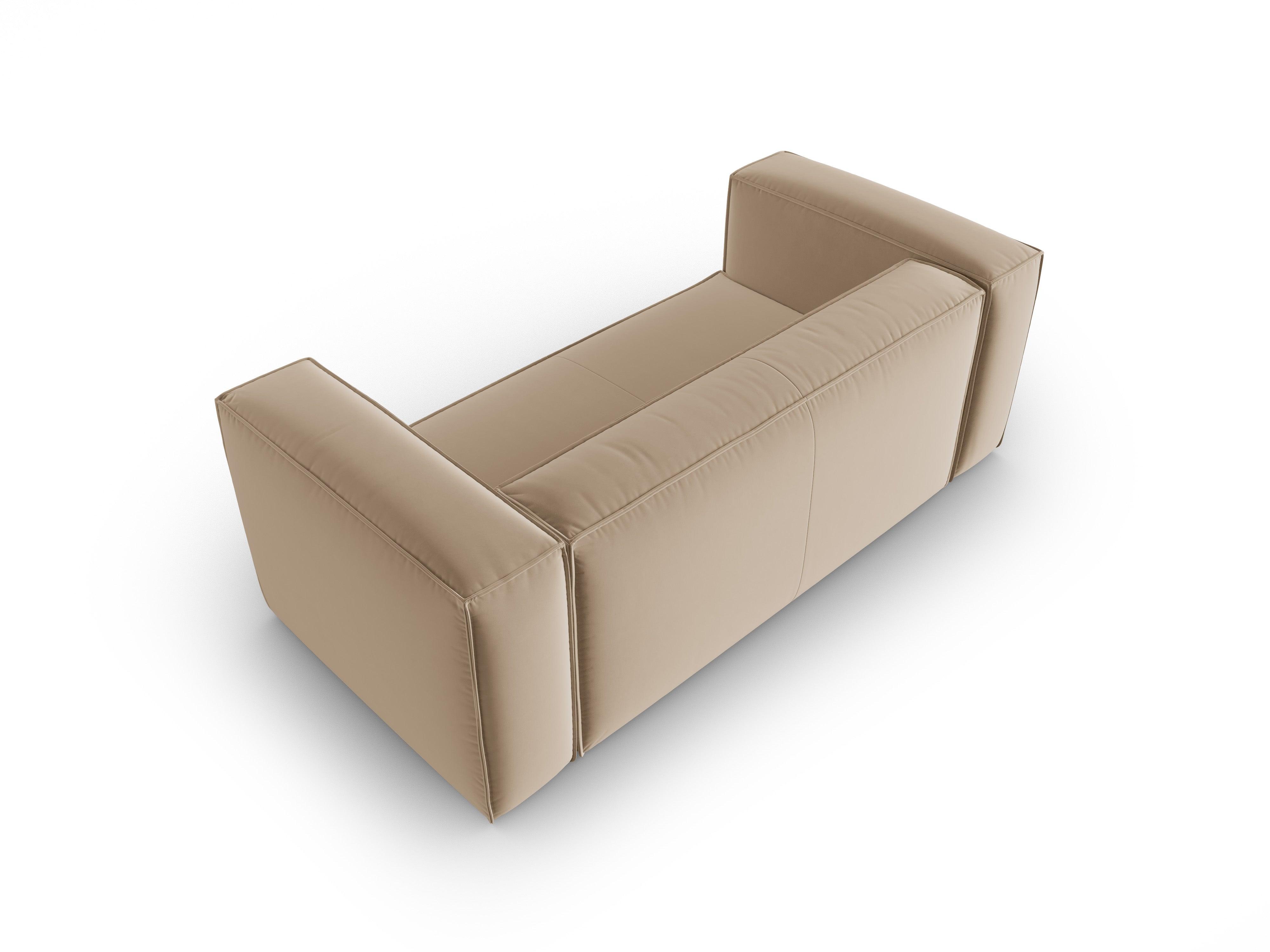 Sofa aksamitna 2-osobowa MACKAY piaskowy Cosmopolitan Design    Eye on Design