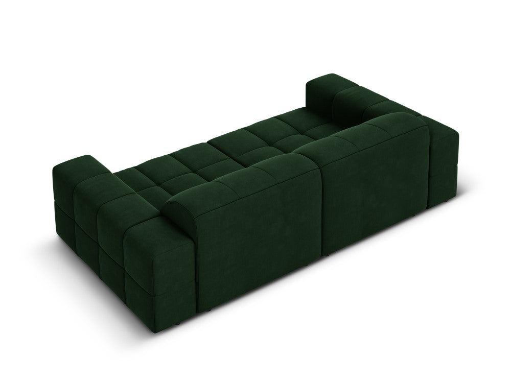 Sofa aksamitna 3-osobowa CHICAGO butelkowa zieleń Cosmopolitan Design    Eye on Design