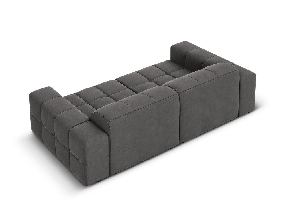 Sofa aksamitna 3-osobowa CHICAGO ciemnoszary Cosmopolitan Design    Eye on Design