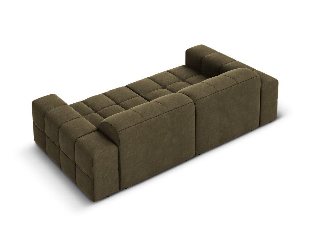 Sofa aksamitna 3-osobowa CHICAGO oliwkowy Cosmopolitan Design    Eye on Design