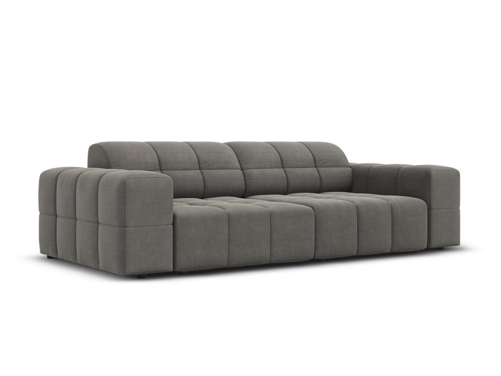 Sofa aksamitna 3-osobowa CHICAGO szary Cosmopolitan Design    Eye on Design