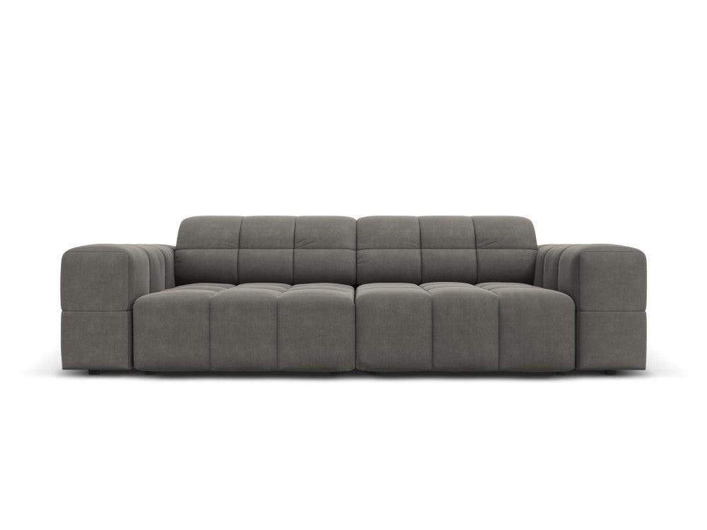 Sofa aksamitna 3-osobowa CHICAGO szary Cosmopolitan Design    Eye on Design