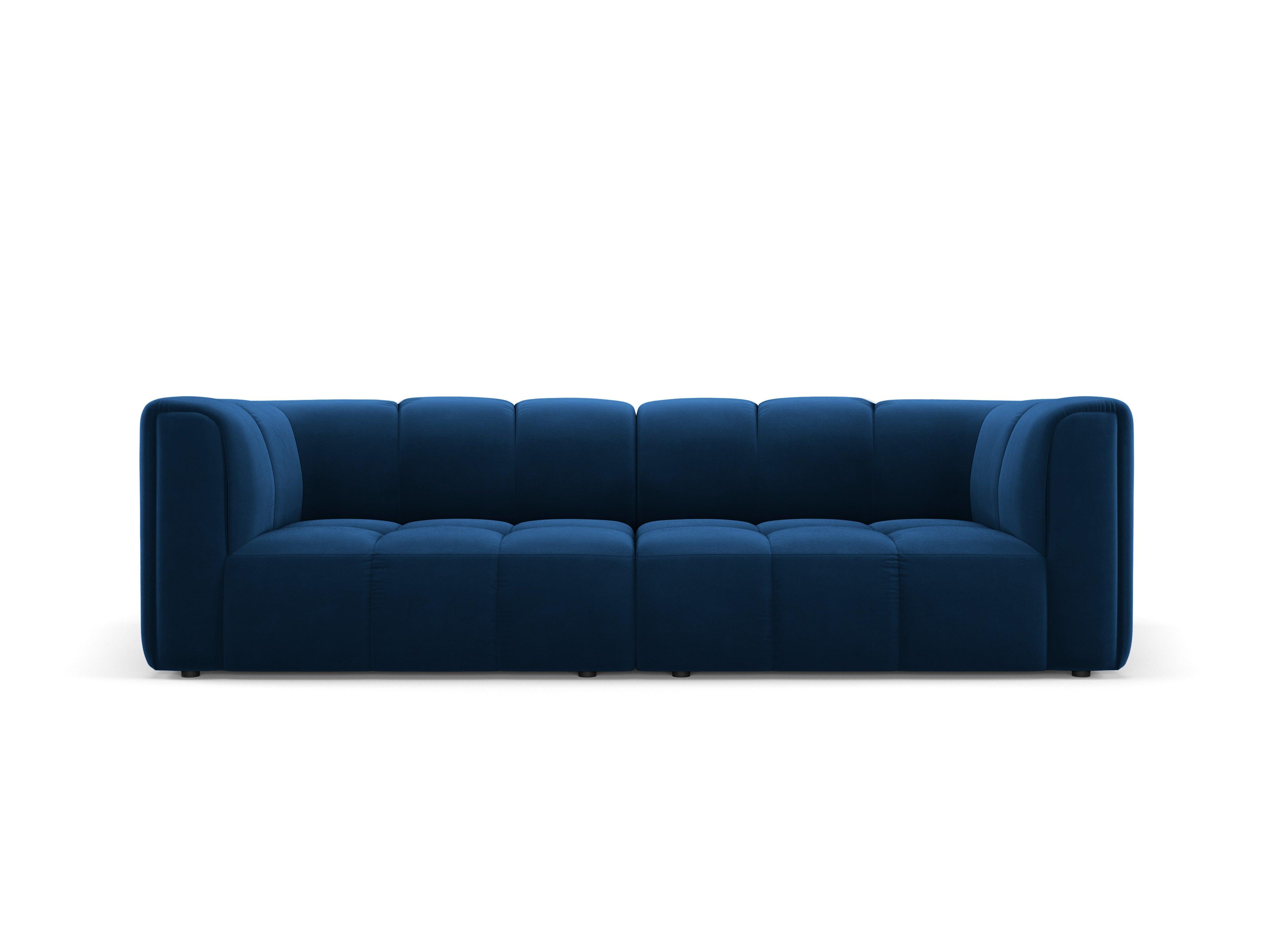 Sofa aksamitna 3-osobowa FRANCESCA granat królewski Milo Casa    Eye on Design