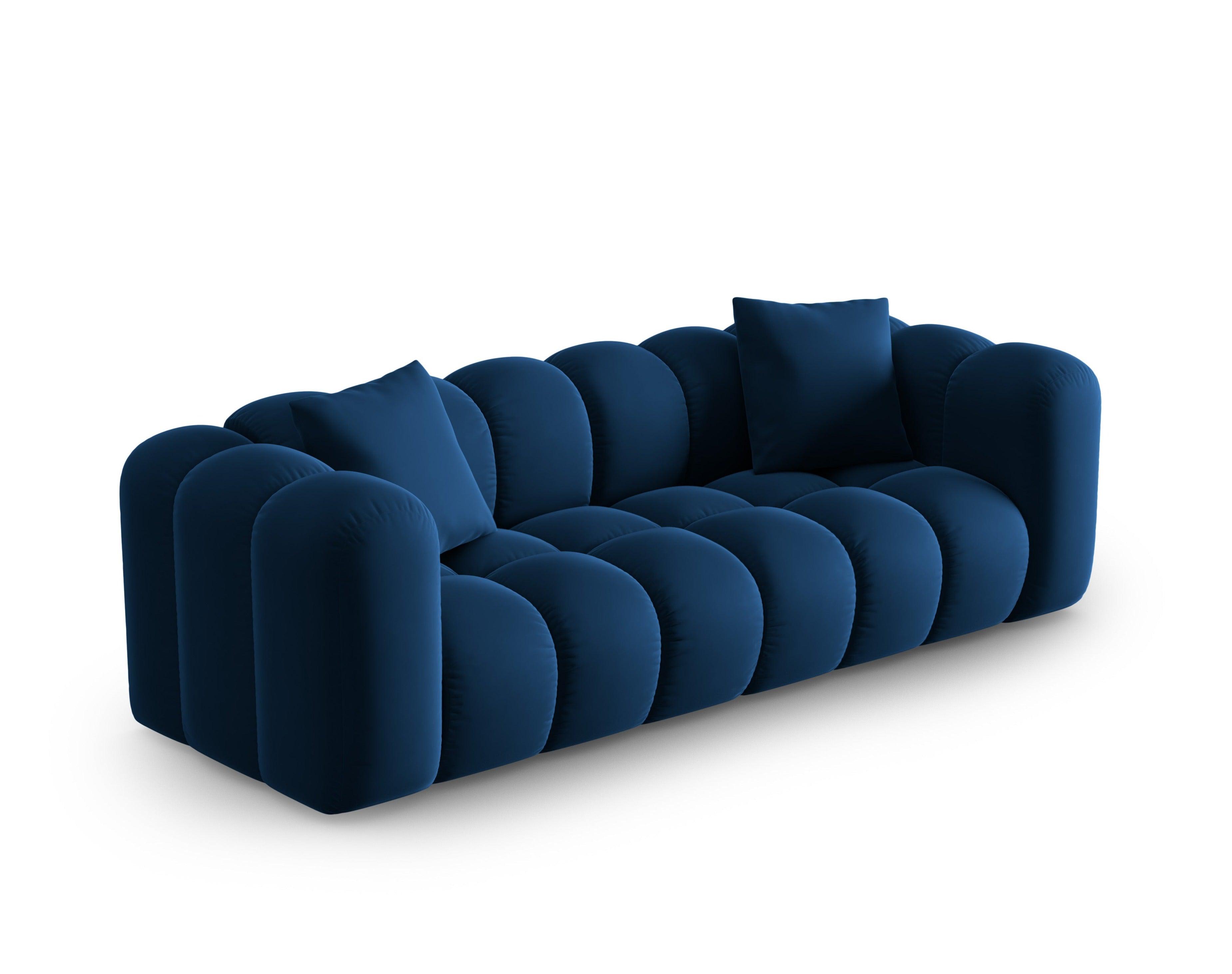 Sofa aksamitna 3-osobowa HALLEY granat królewski Windsor & Co    Eye on Design