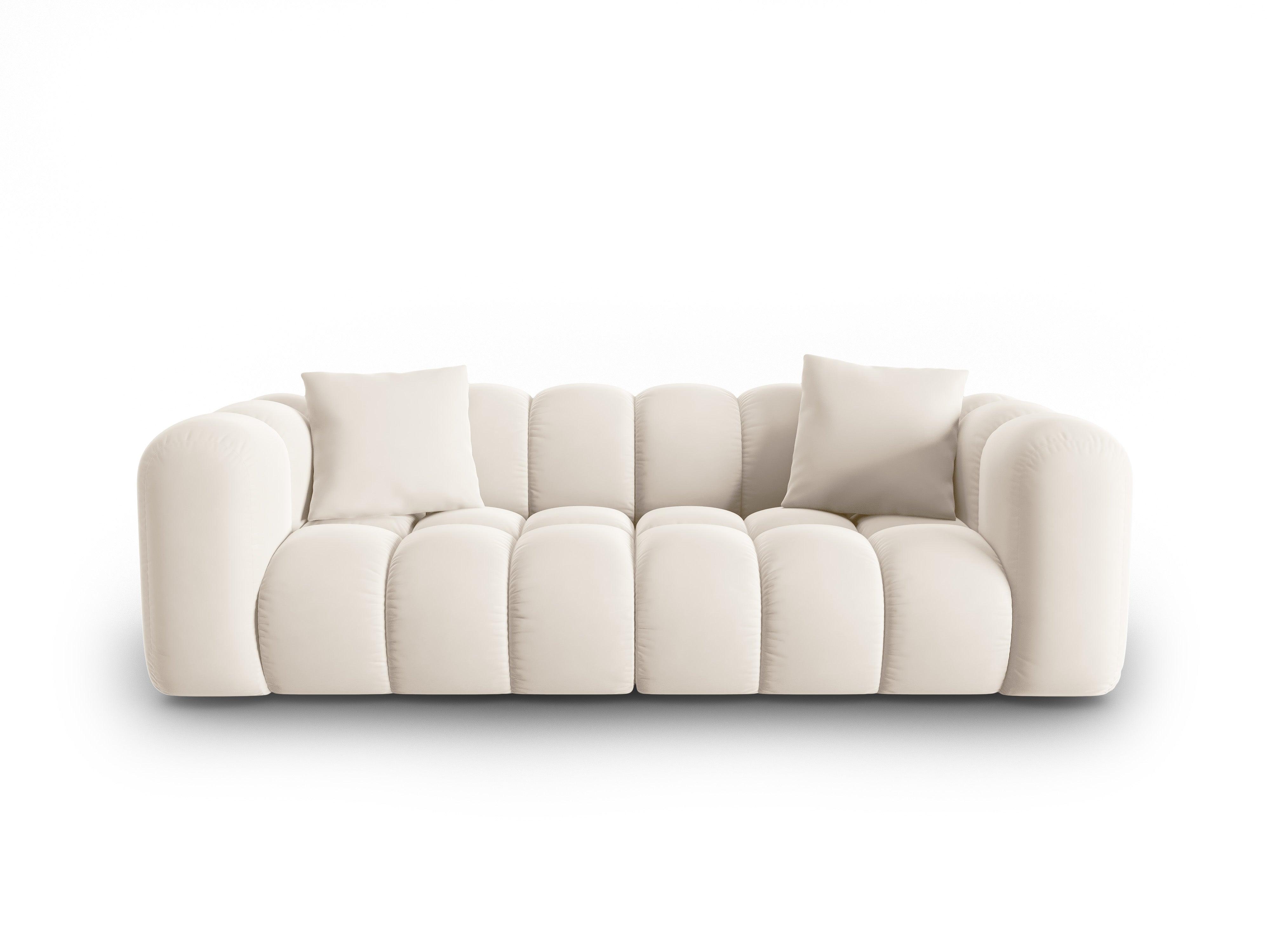 Sofa aksamitna 3-osobowa HALLEY jasnobeżowy Windsor & Co    Eye on Design