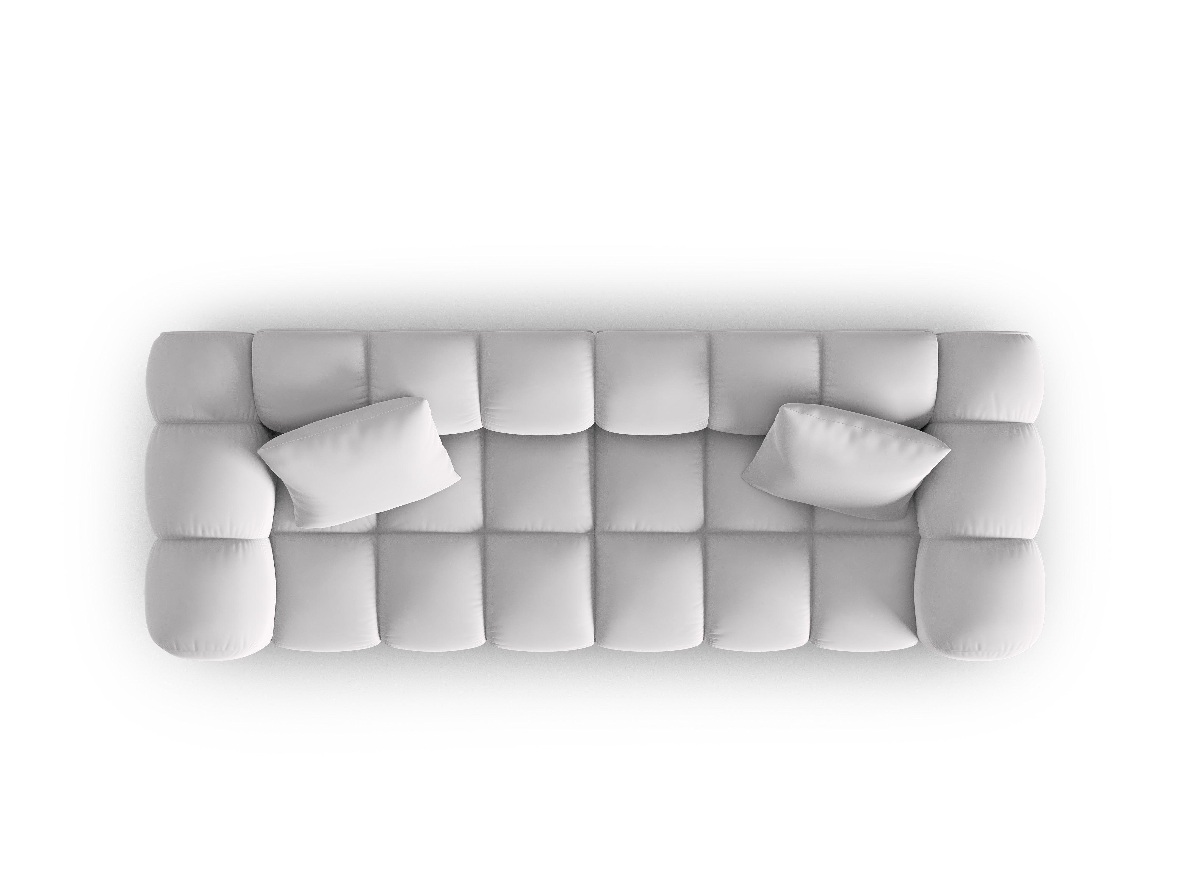 Sofa aksamitna 3-osobowa HALLEY srebrny Windsor & Co    Eye on Design