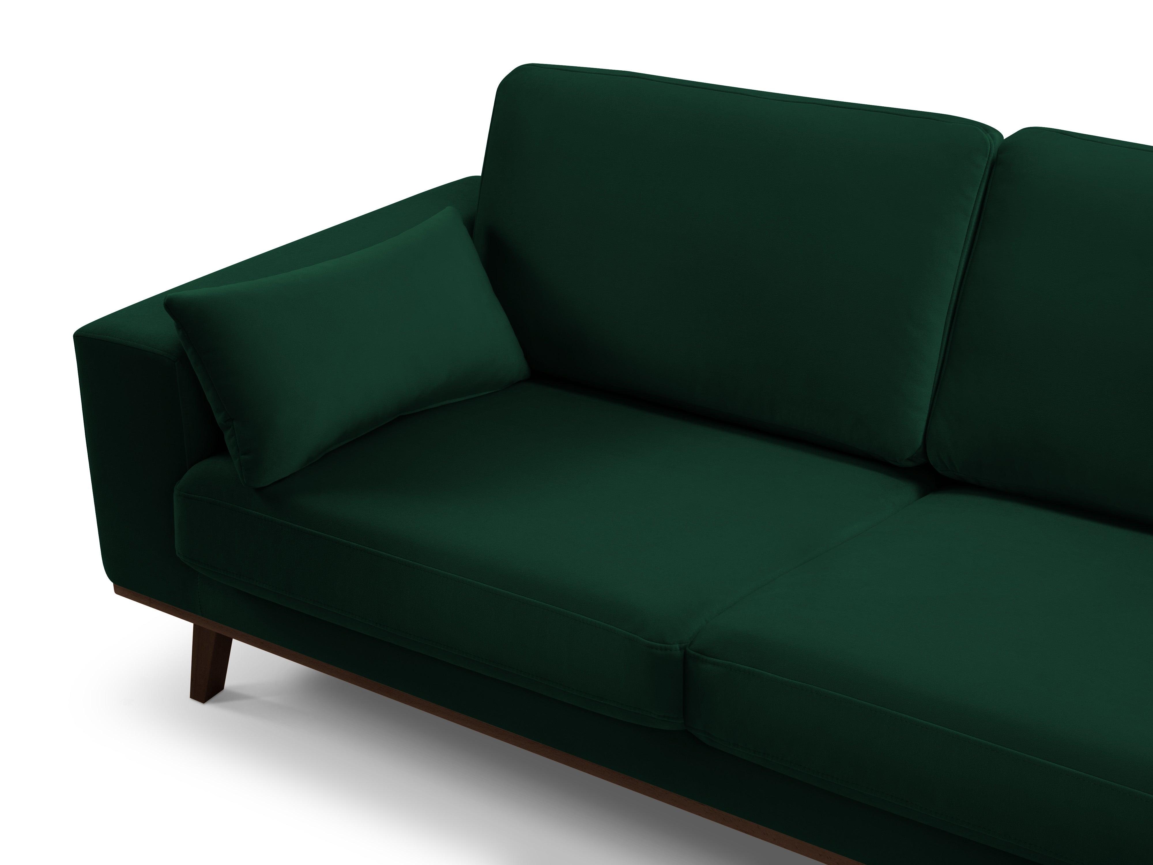 Sofa aksamitna 3-osobowa HEBE butelkowa zieleń Mazzini Sofas    Eye on Design