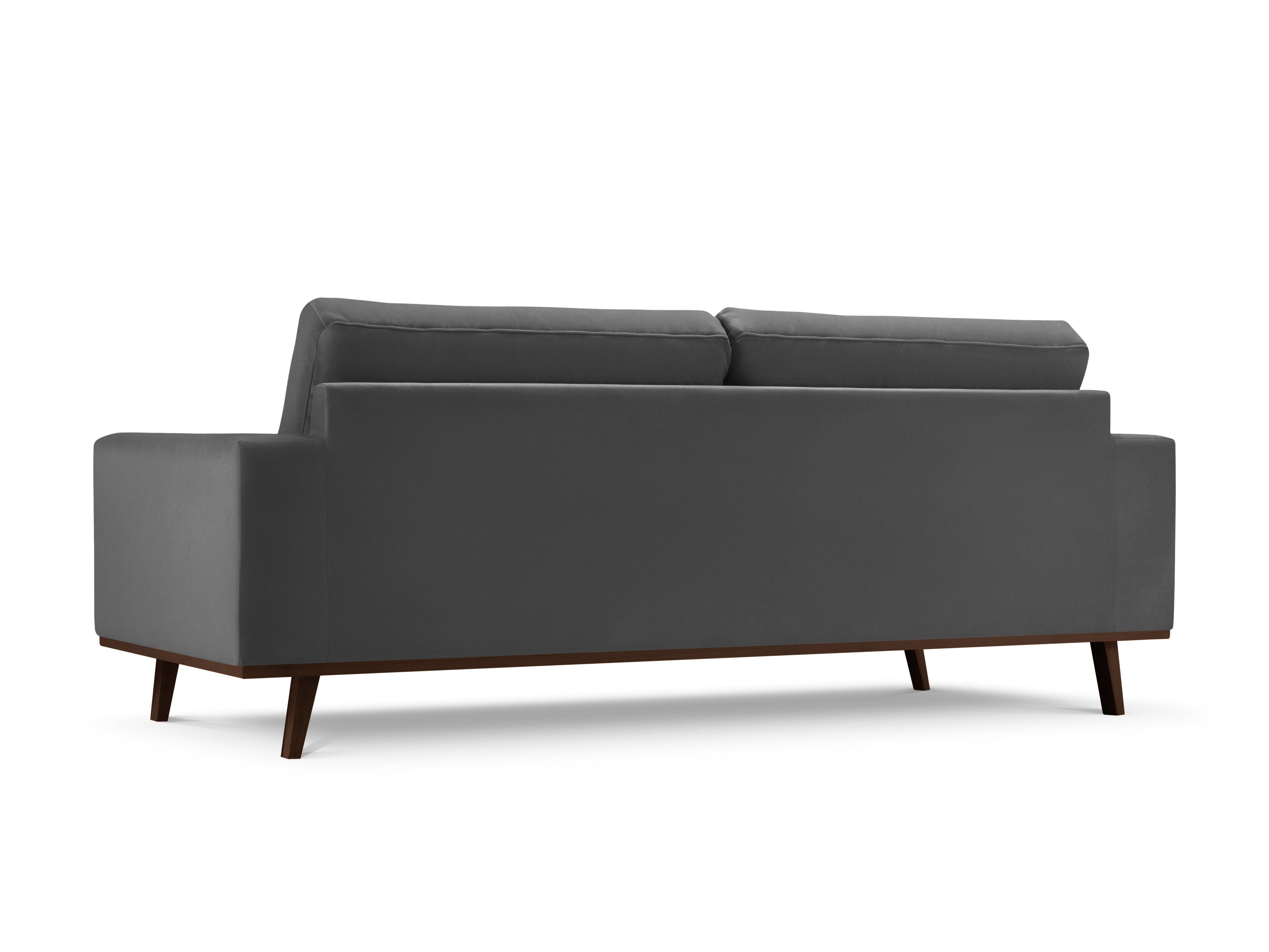 Sofa aksamitna 3-osobowa HEBE ciemnoszary Mazzini Sofas    Eye on Design