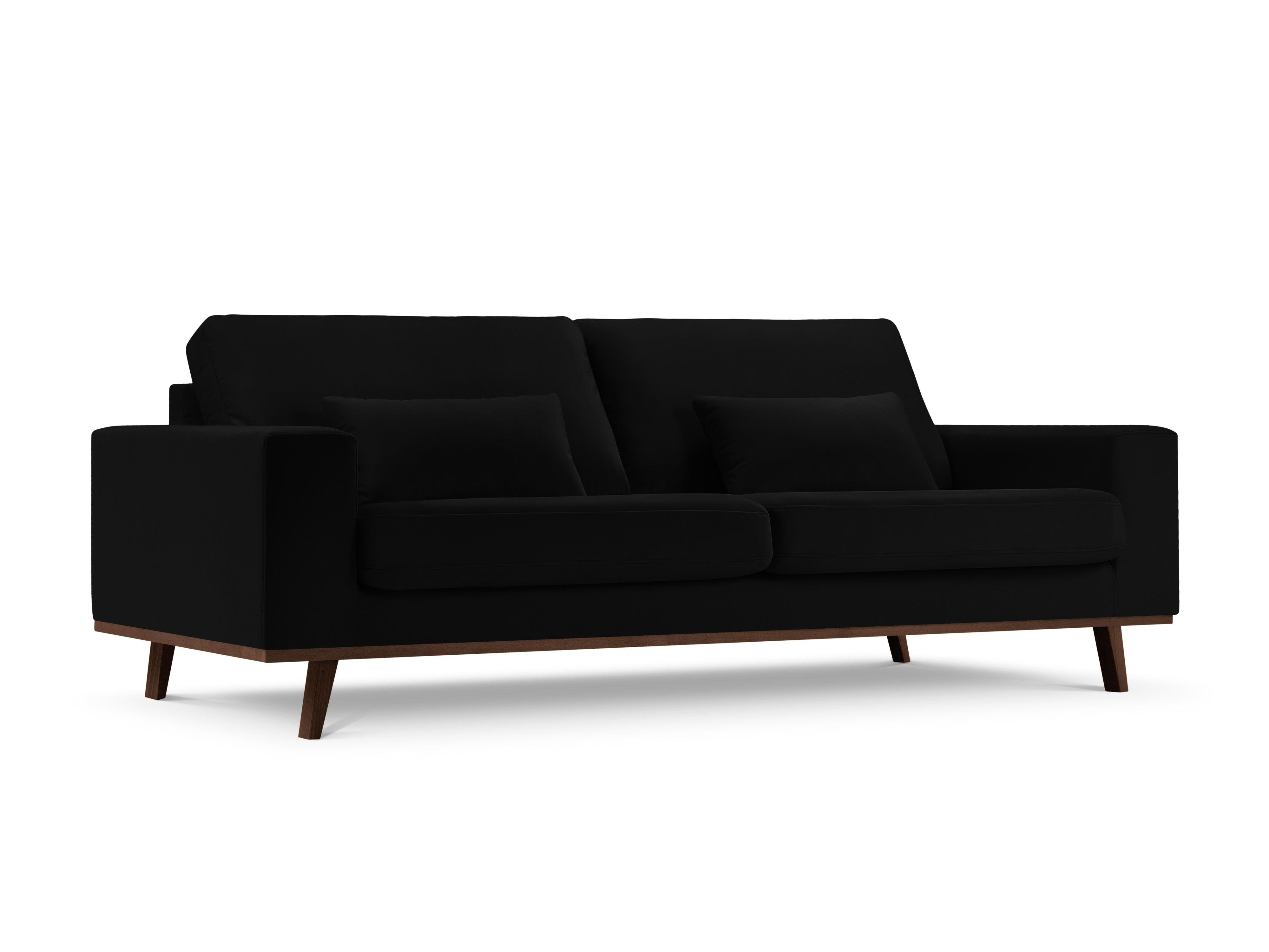 Sofa aksamitna 3-osobowa HEBE czarny Mazzini Sofas    Eye on Design