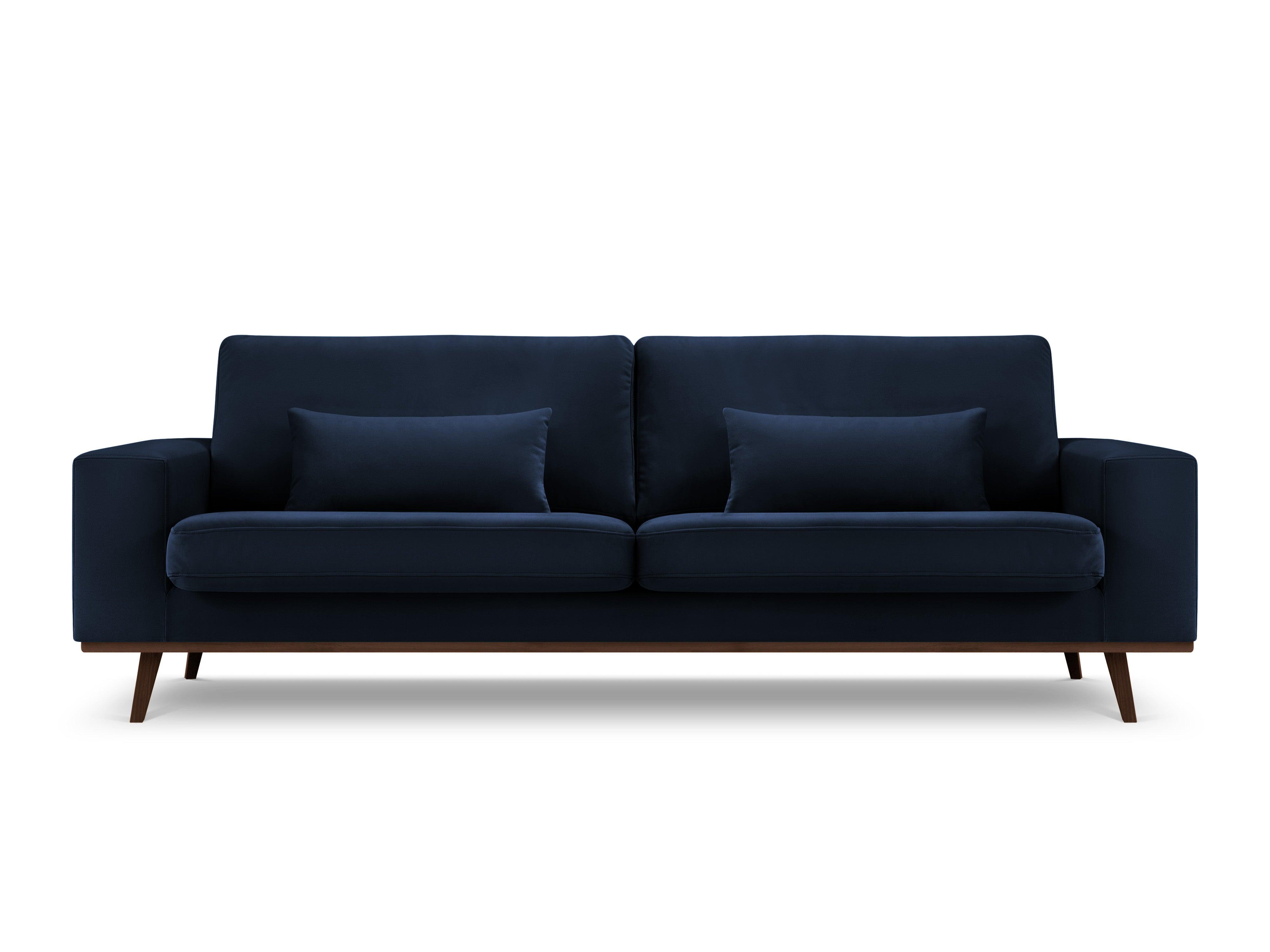 Sofa aksamitna 3-osobowa HEBE granat królewski Mazzini Sofas    Eye on Design