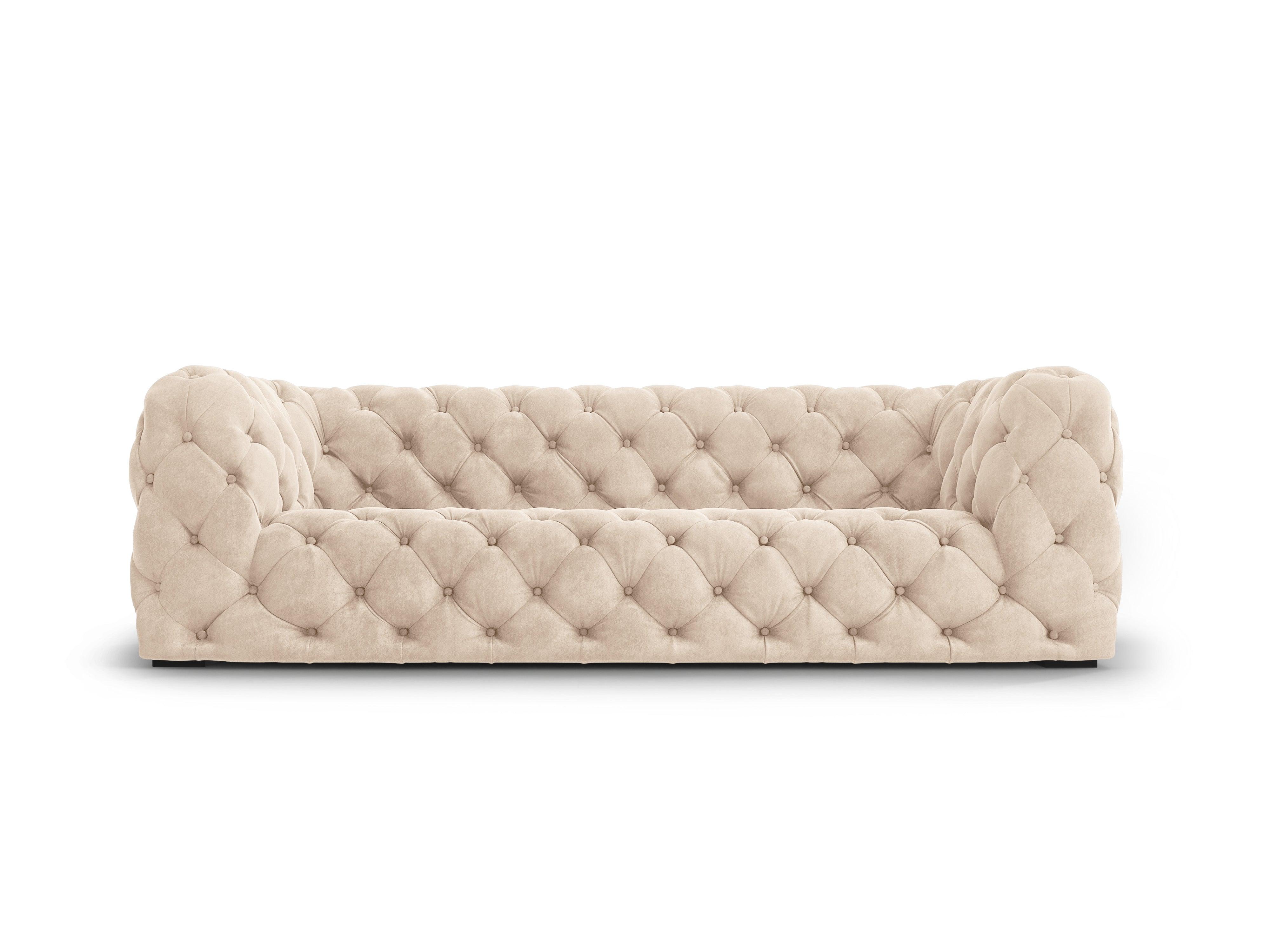 Sofa aksamitna 3-osobowa LOGE beżowy Windsor & Co    Eye on Design