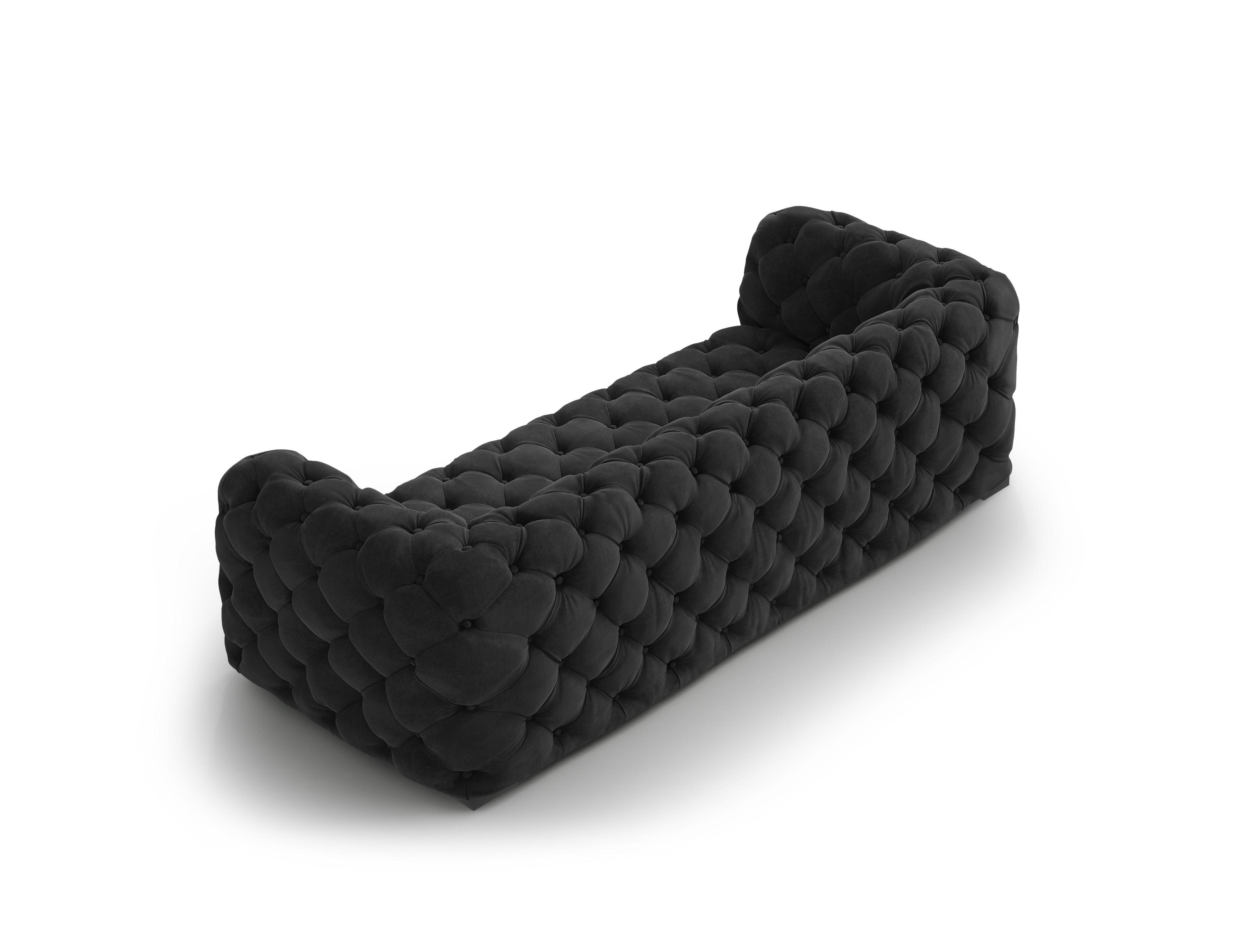 Sofa aksamitna 3-osobowa LOGE ciemnoszary Windsor & Co    Eye on Design