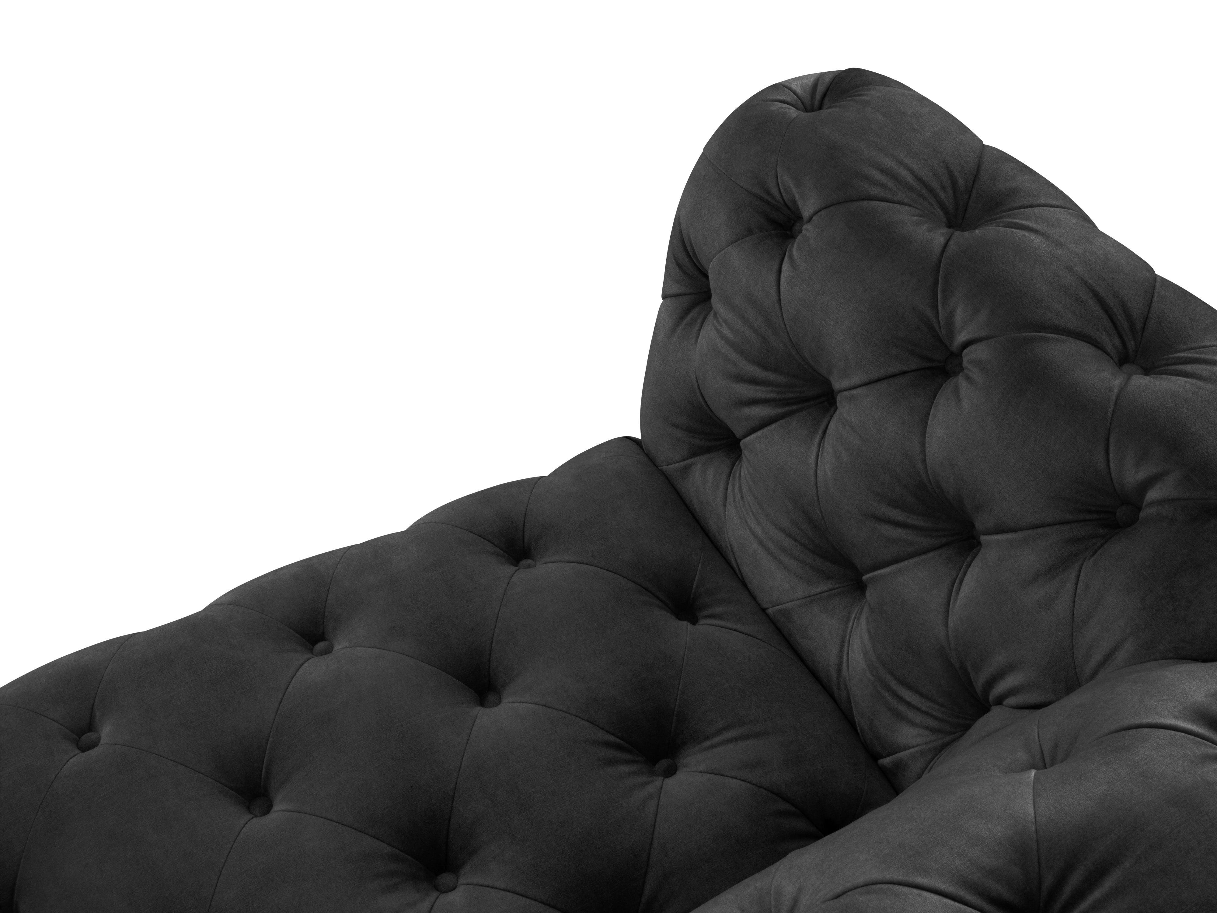 Sofa aksamitna 3-osobowa LOGE ciemnoszary Windsor & Co    Eye on Design