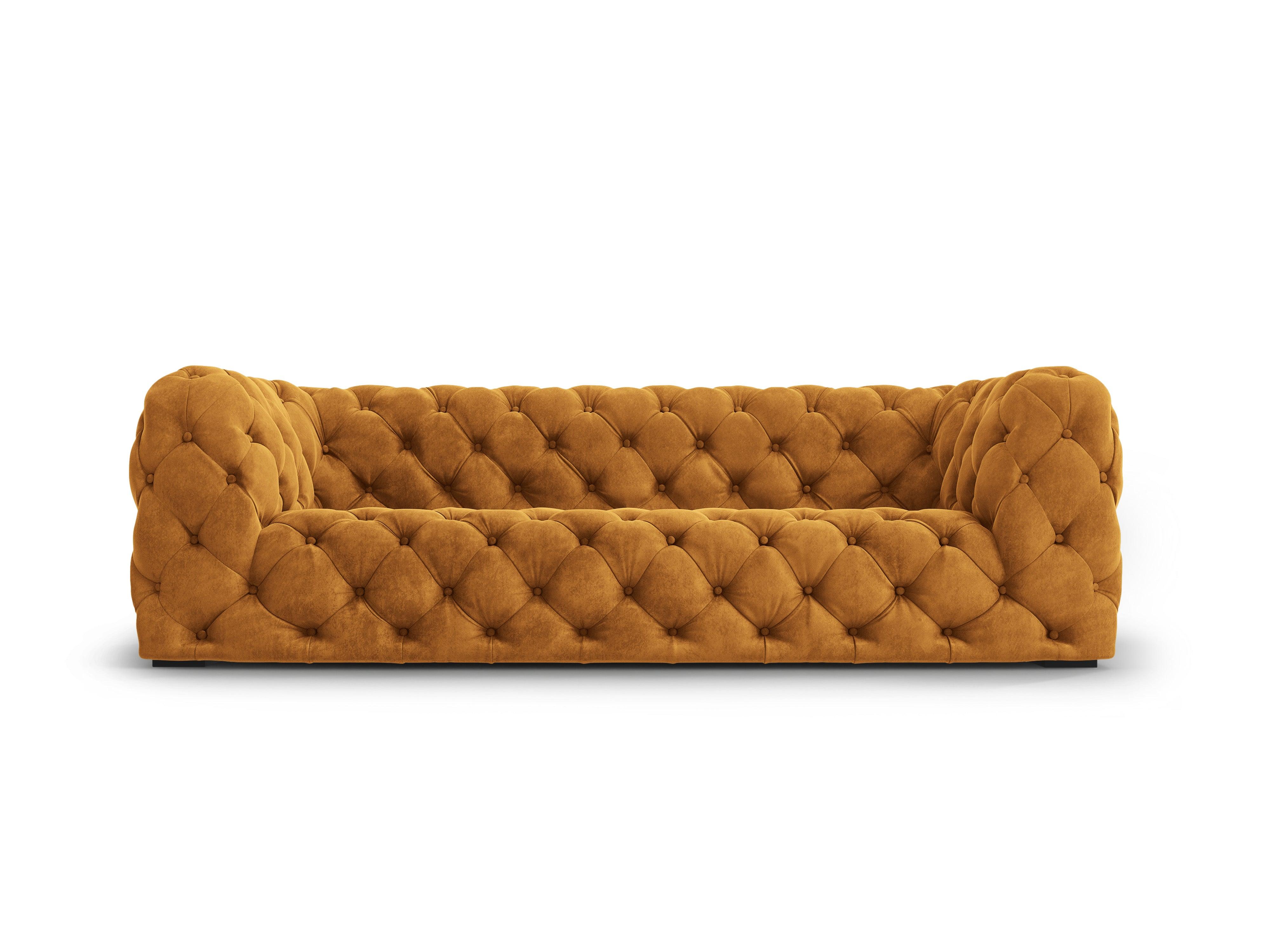 Sofa aksamitna 3-osobowa LOGE miedziany Windsor & Co    Eye on Design