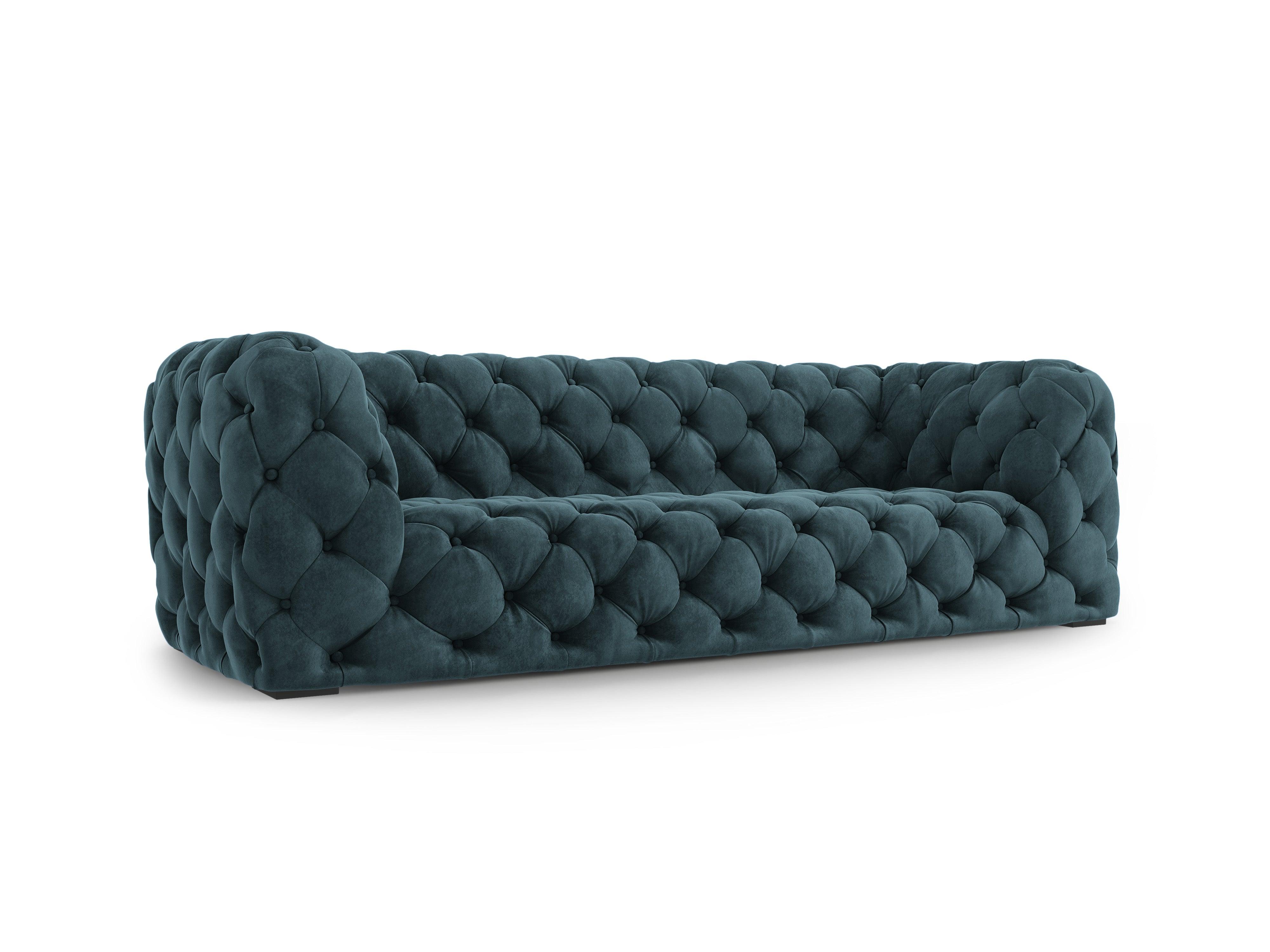 Sofa aksamitna 3-osobowa LOGE petrol Windsor & Co    Eye on Design