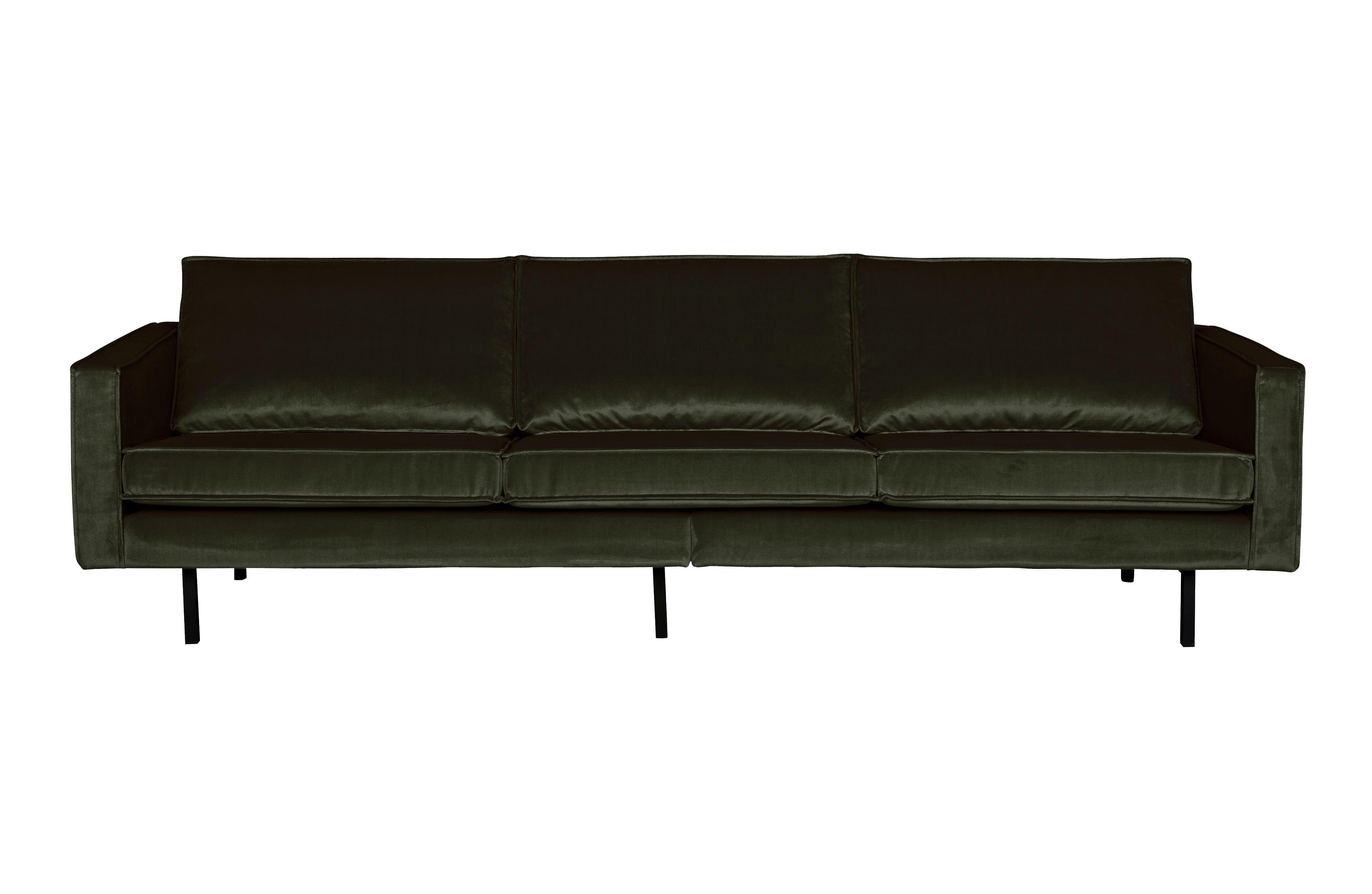 Sofa aksamitna 3-osobowa RODEO ciemnozielony Be Pure    Eye on Design