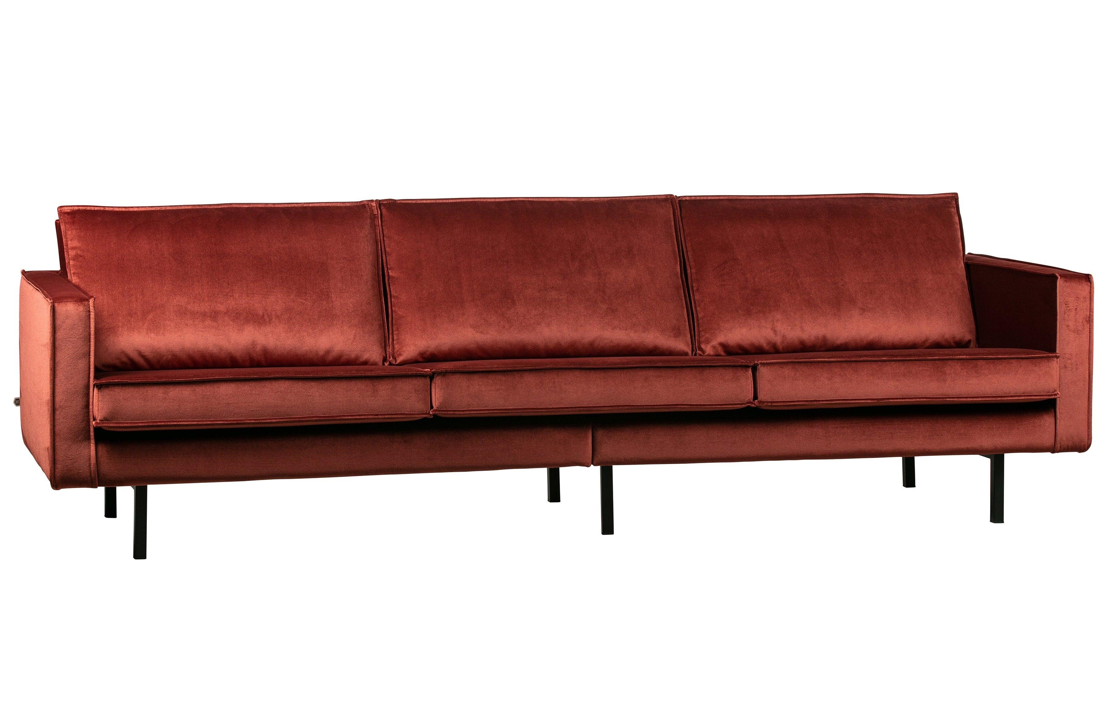 Sofa aksamitna 3-osobowa RODEO kasztanowy Be Pure    Eye on Design