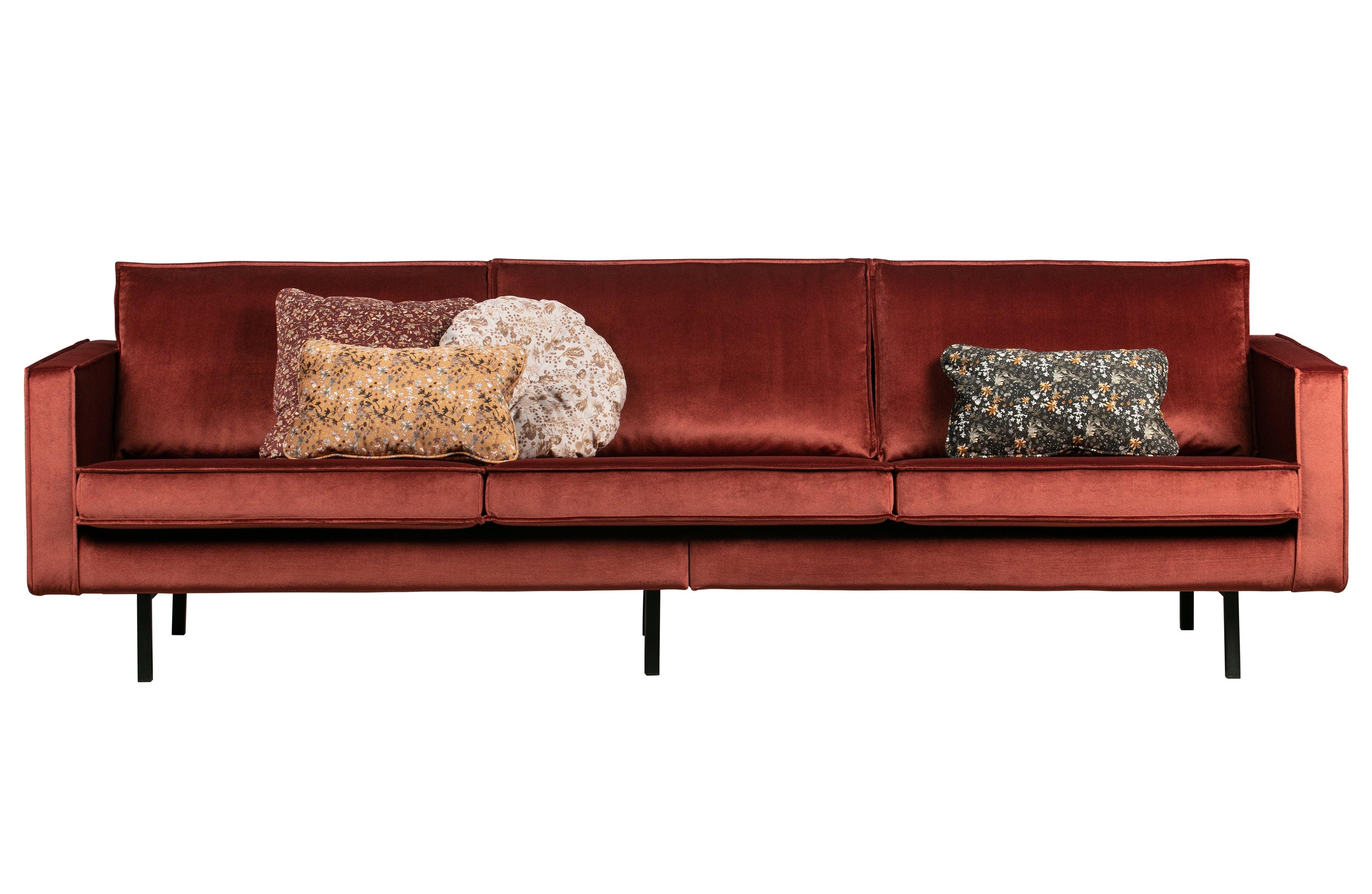 Sofa aksamitna 3-osobowa RODEO kasztanowy Be Pure    Eye on Design