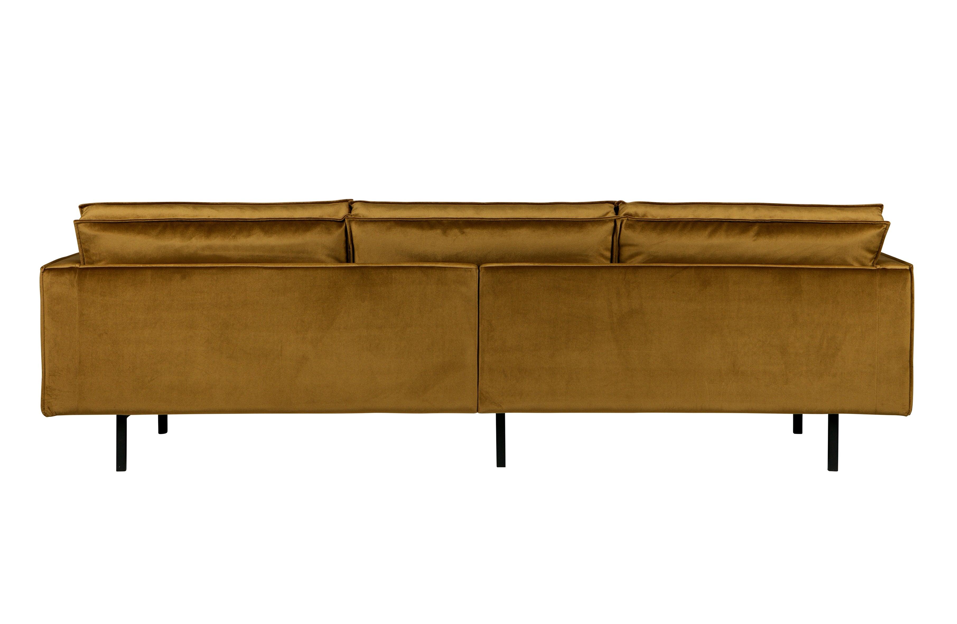 Sofa aksamitna 3-osobowa RODEO miodowy Be Pure    Eye on Design