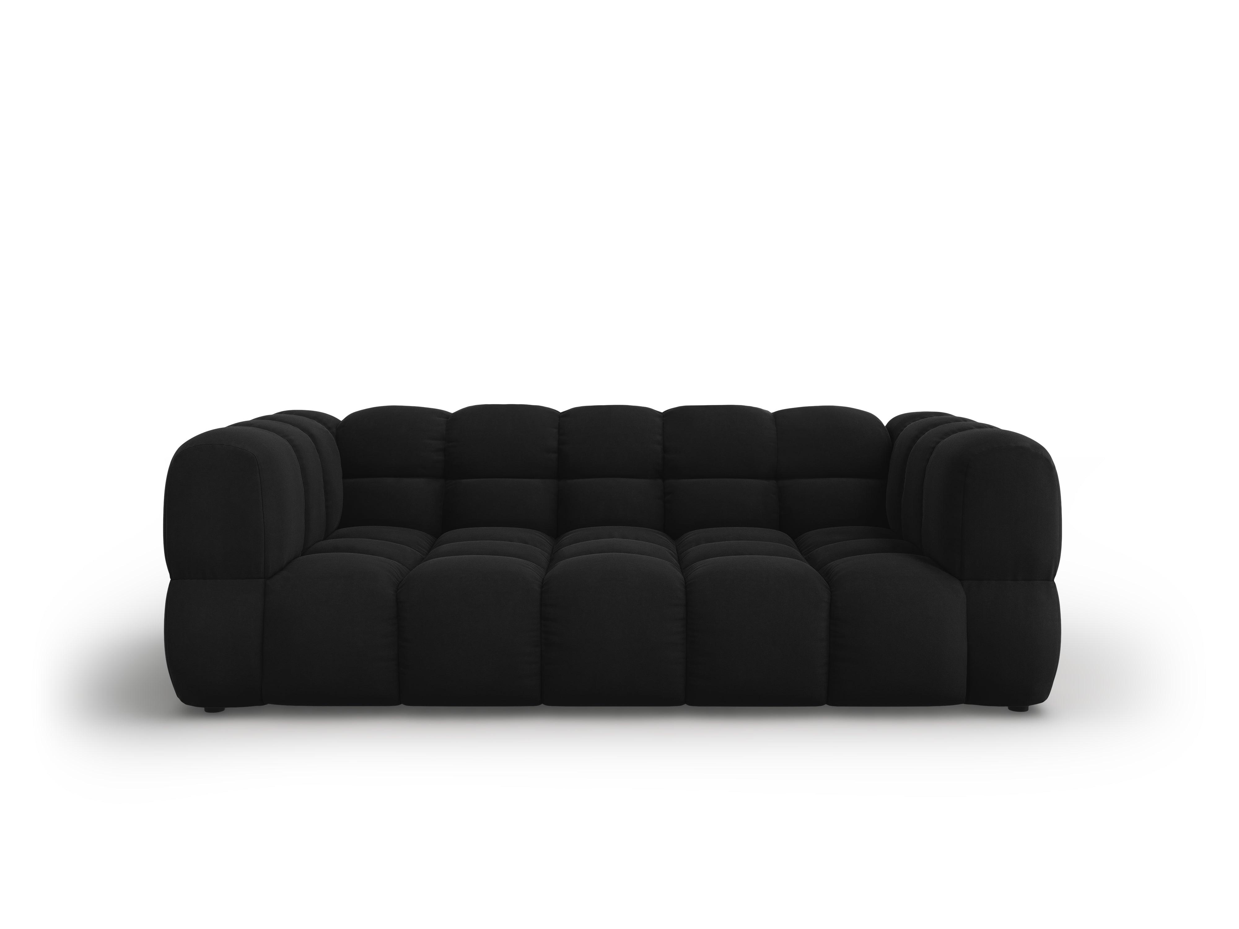 Sofa aksamitna 3-osobowa SKY czarny Cosmopolitan Design    Eye on Design