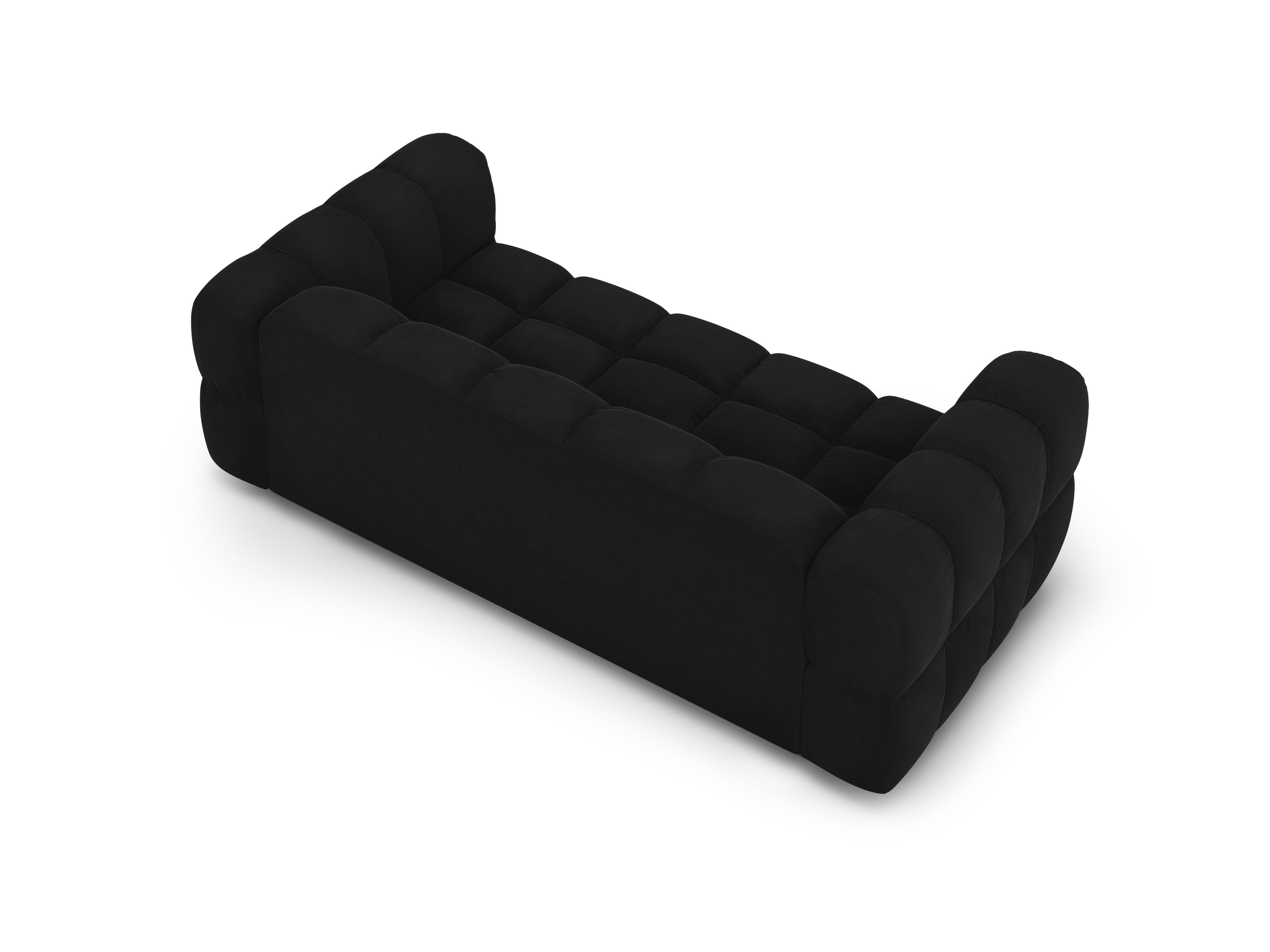 Sofa aksamitna 3-osobowa SKY czarny Cosmopolitan Design    Eye on Design