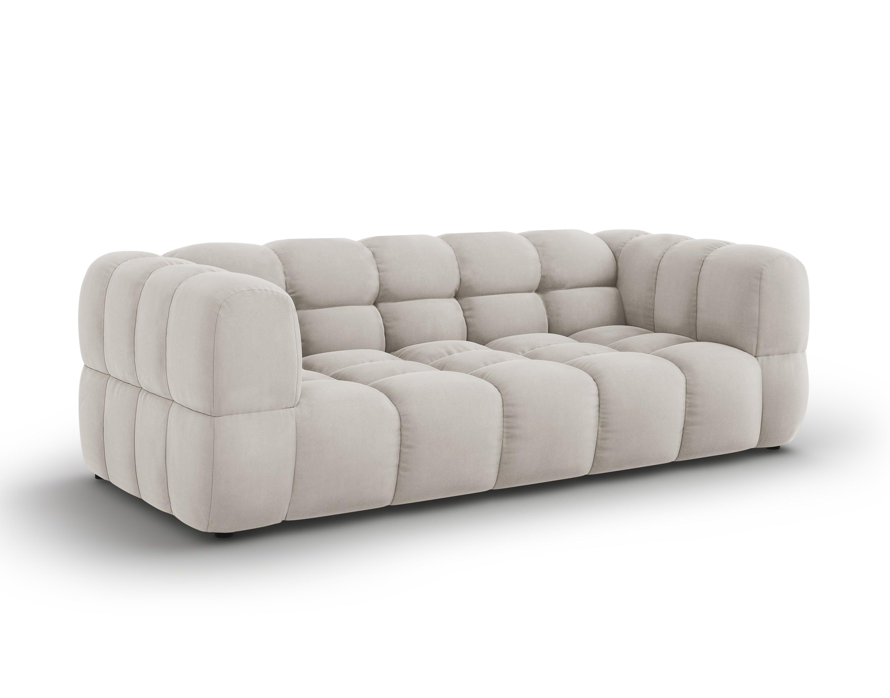 Sofa aksamitna 3-osobowa SKY kość słoniowa Cosmopolitan Design    Eye on Design