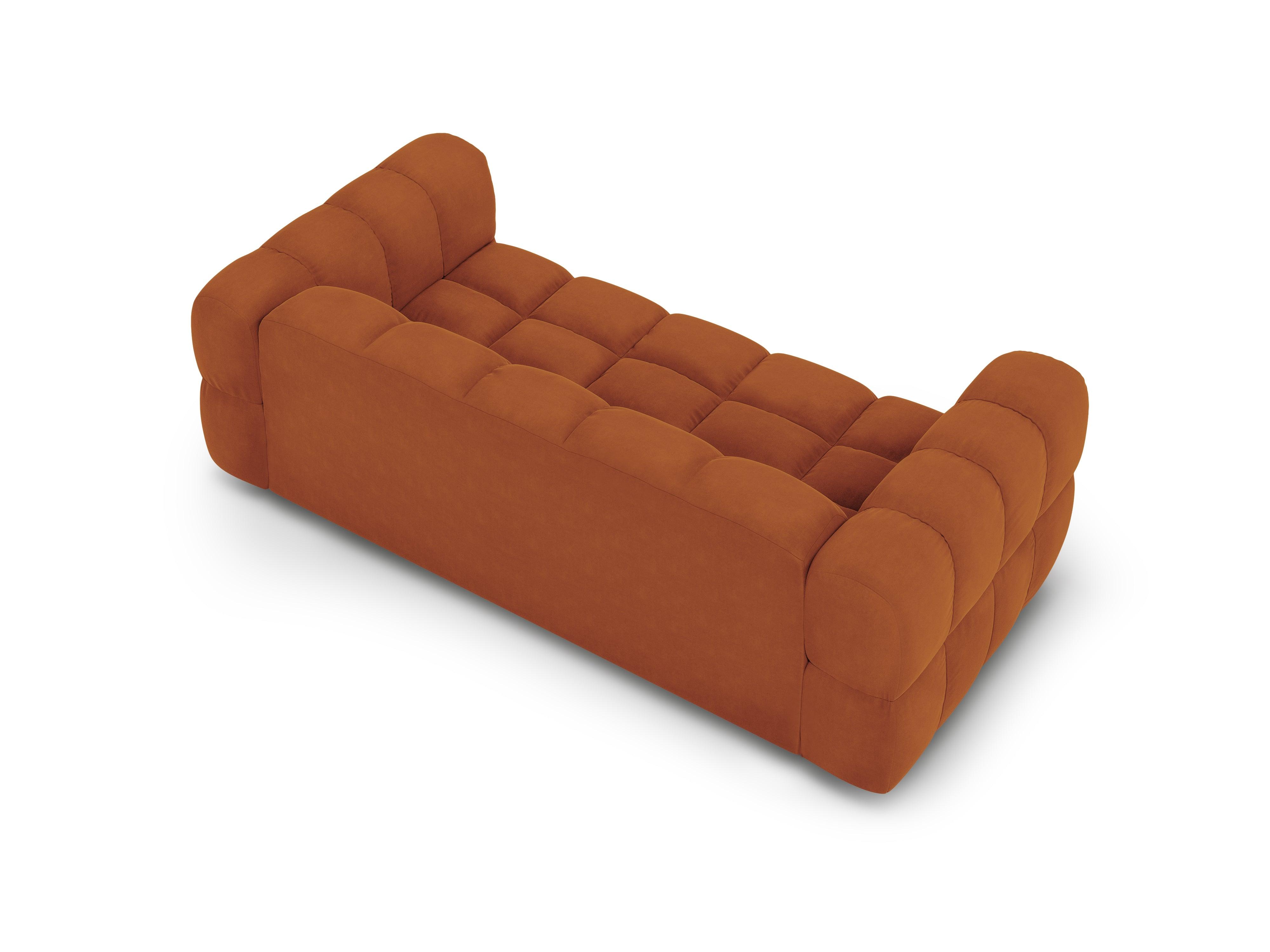 Sofa aksamitna 3-osobowa SKY terracotta Cosmopolitan Design    Eye on Design