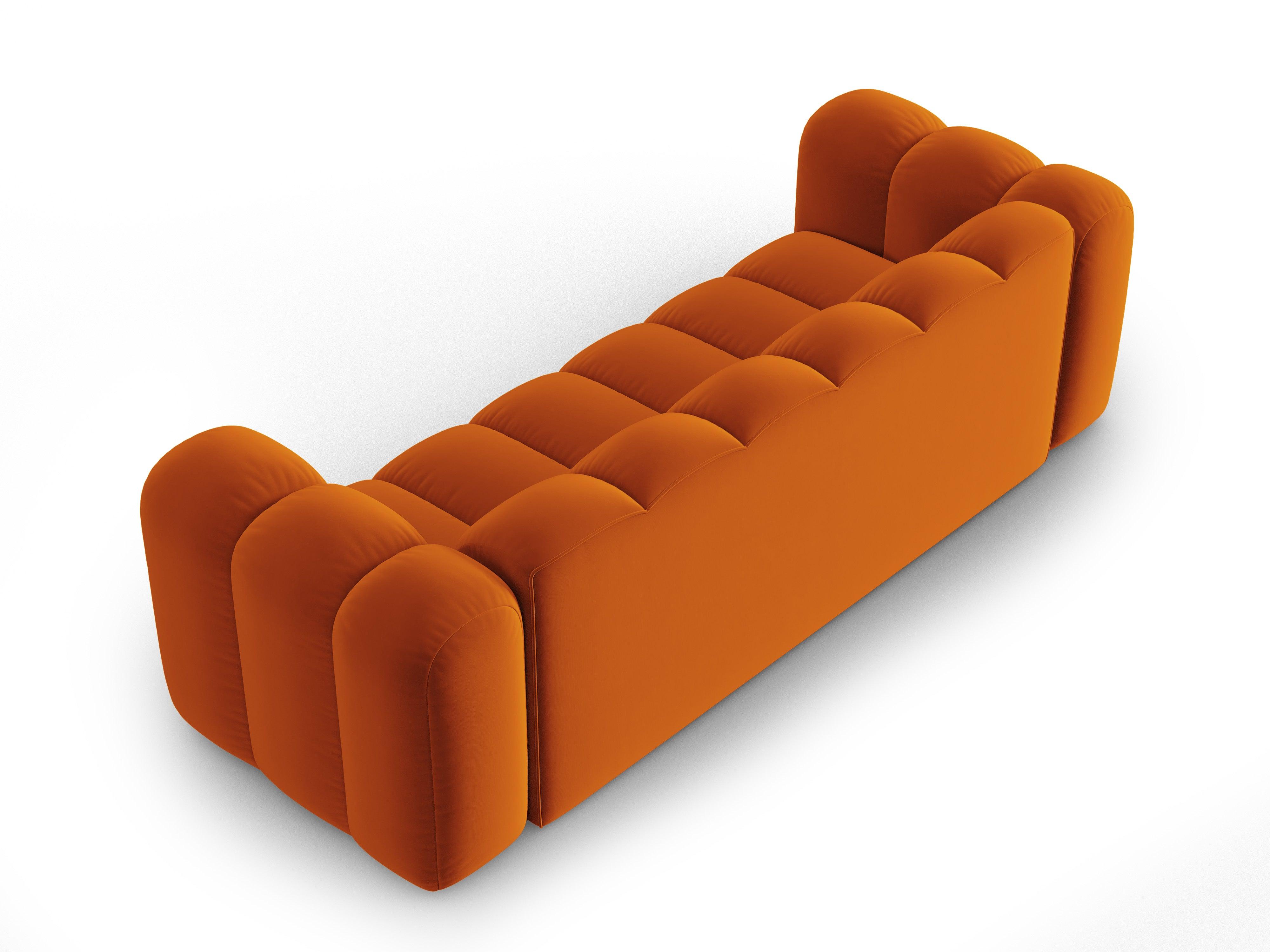 Sofa aksamitna 3-osobowa SKYLER ceglany Interieurs 86    Eye on Design