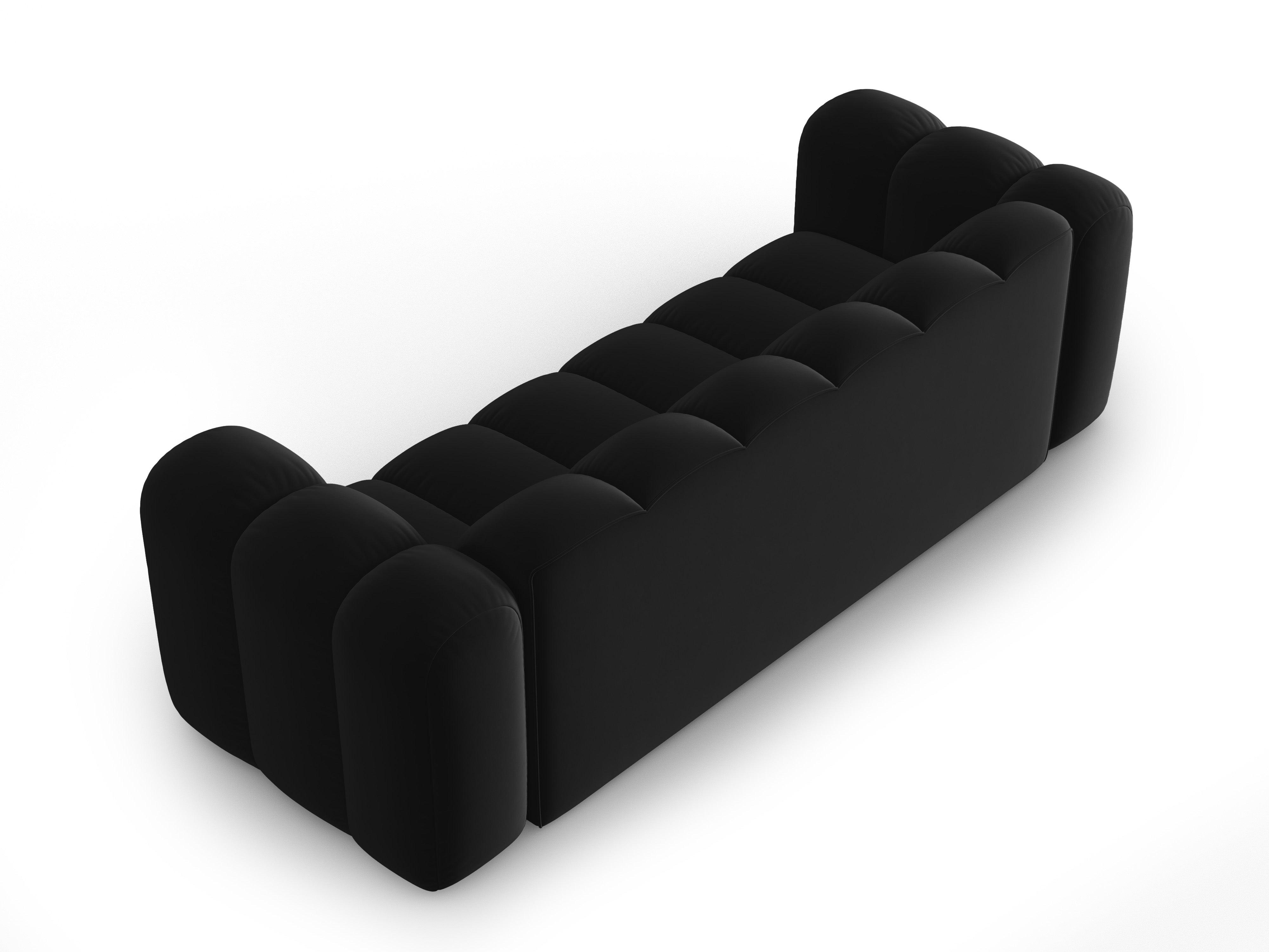 Sofa aksamitna 3-osobowa SKYLER czarny Interieurs 86    Eye on Design