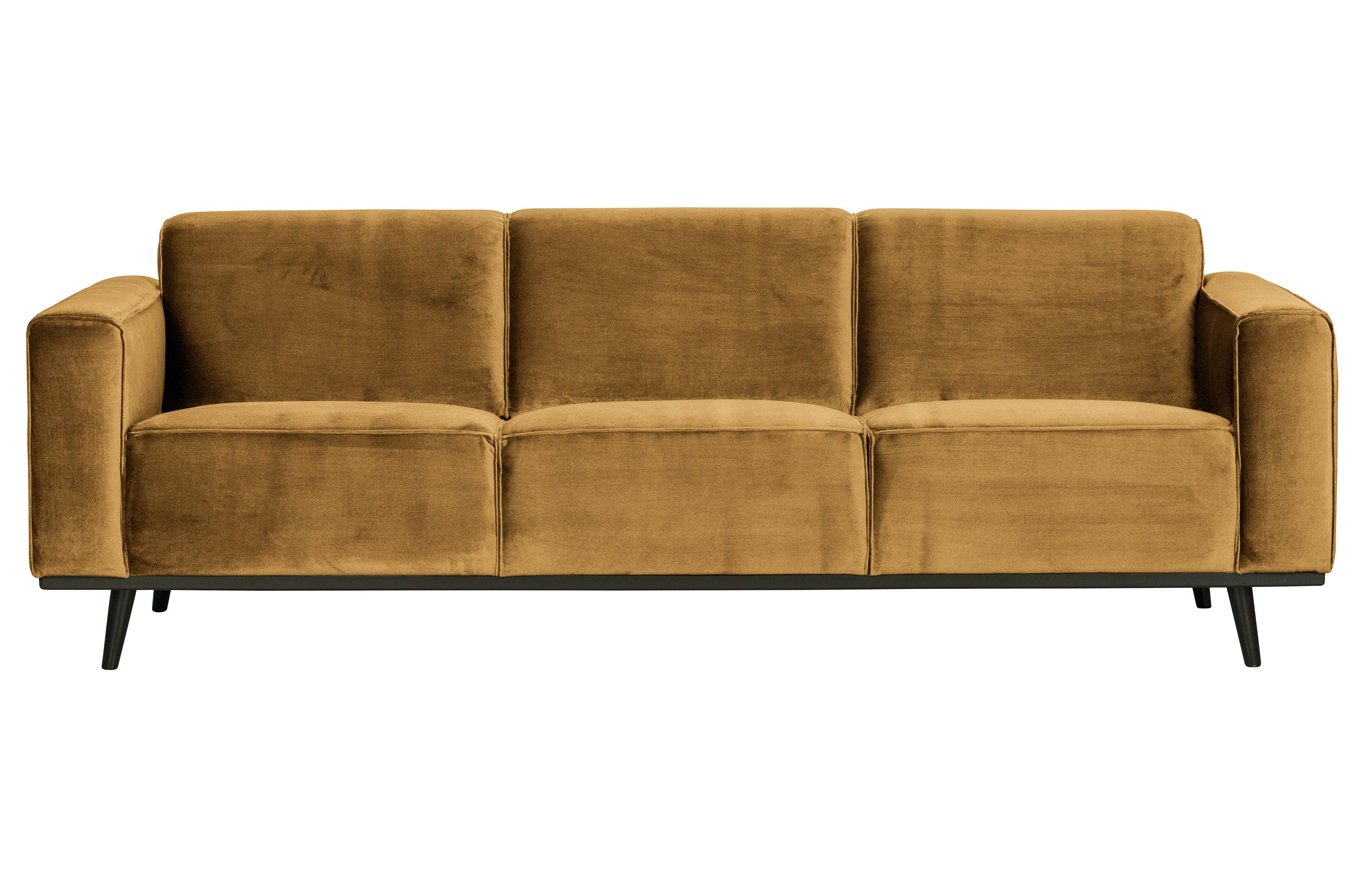 Sofa aksamitna 3-osobowa STATEMENT miodowy Be Pure    Eye on Design