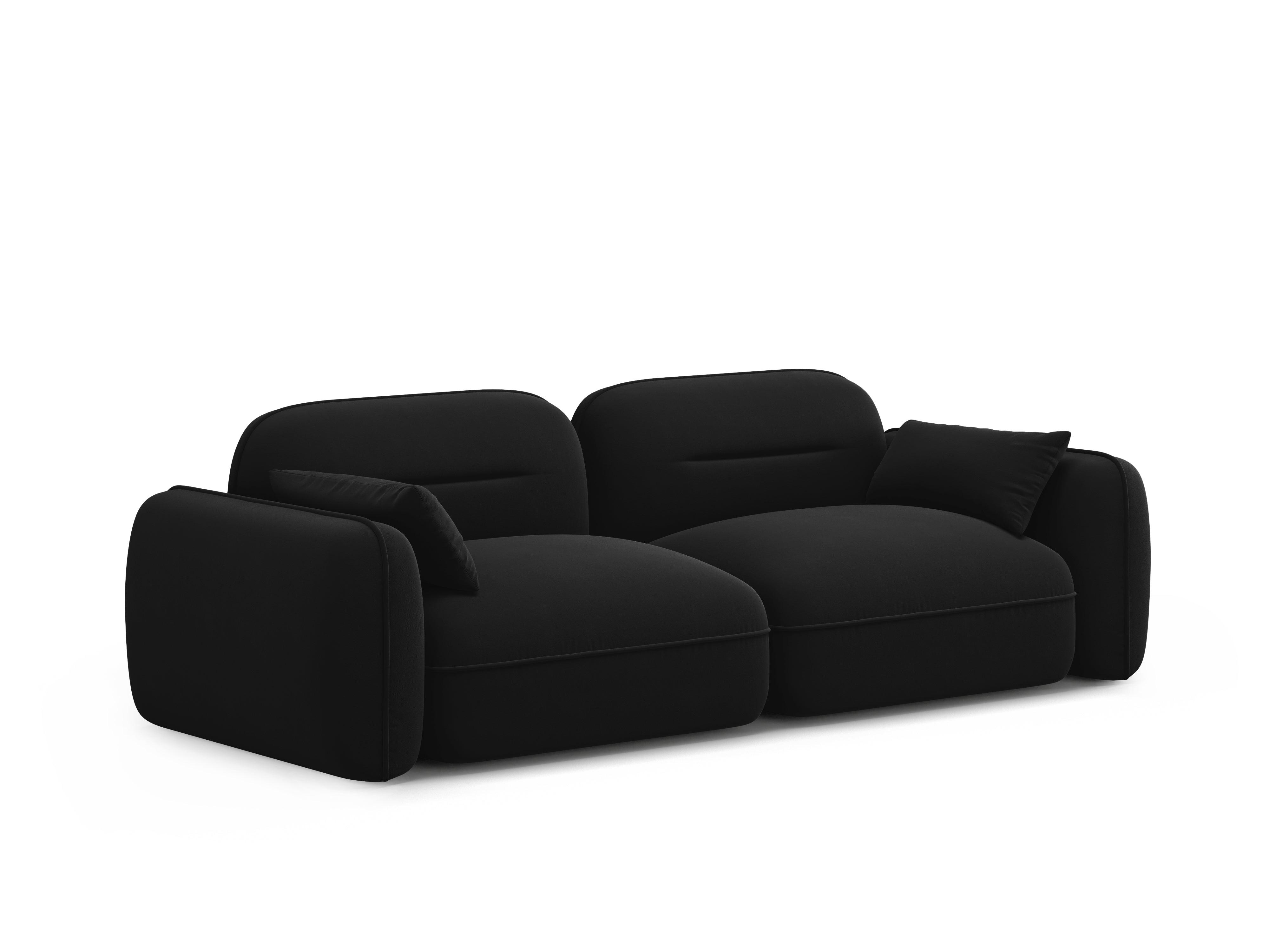 Sofa modułowa aksamitna 3-osobowa SYDNEY czarny Cosmopolitan Design    Eye on Design