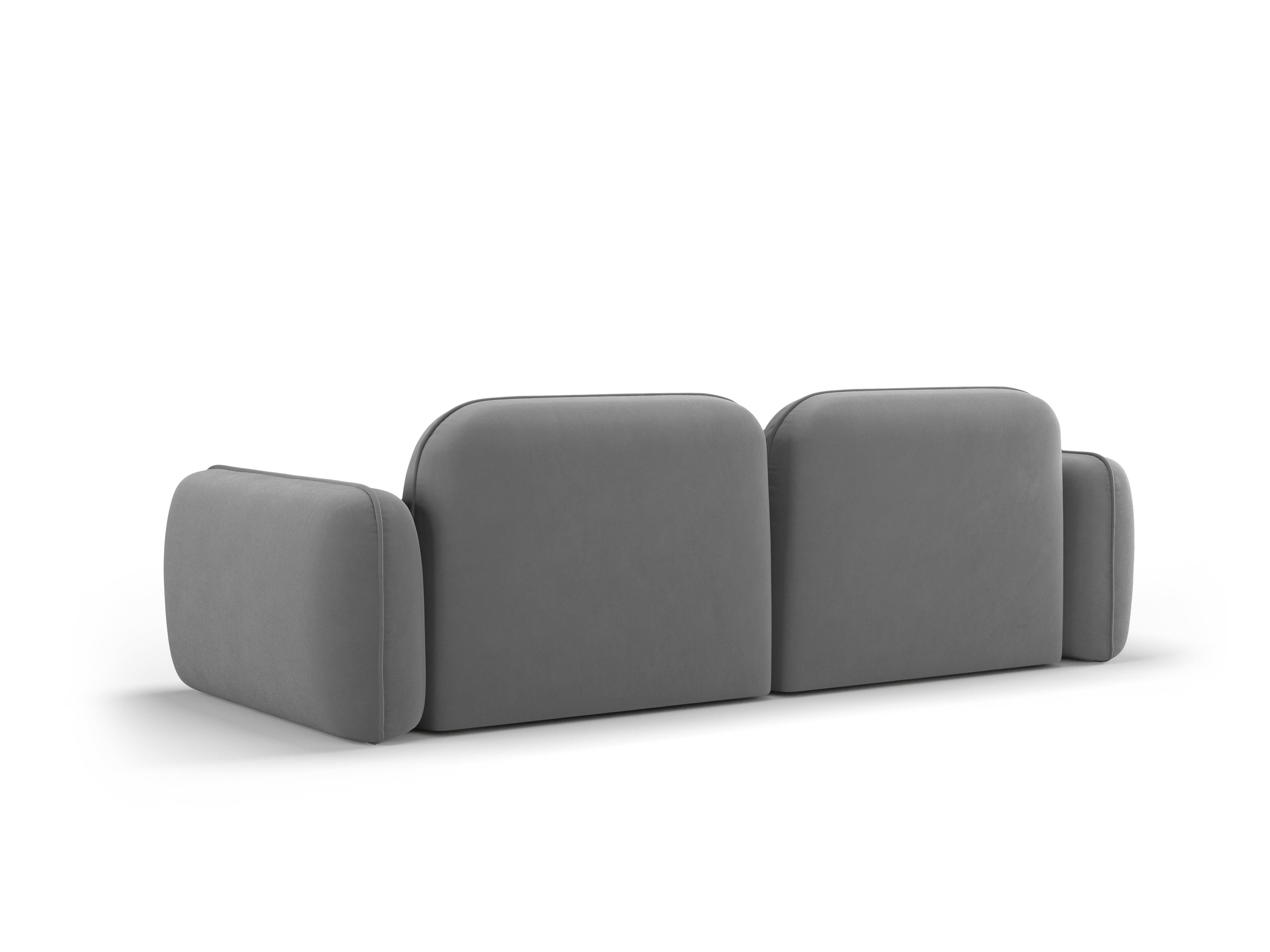 Sofa modułowa aksamitna 3-osobowa SYDNEY jasnoszary Cosmopolitan Design    Eye on Design