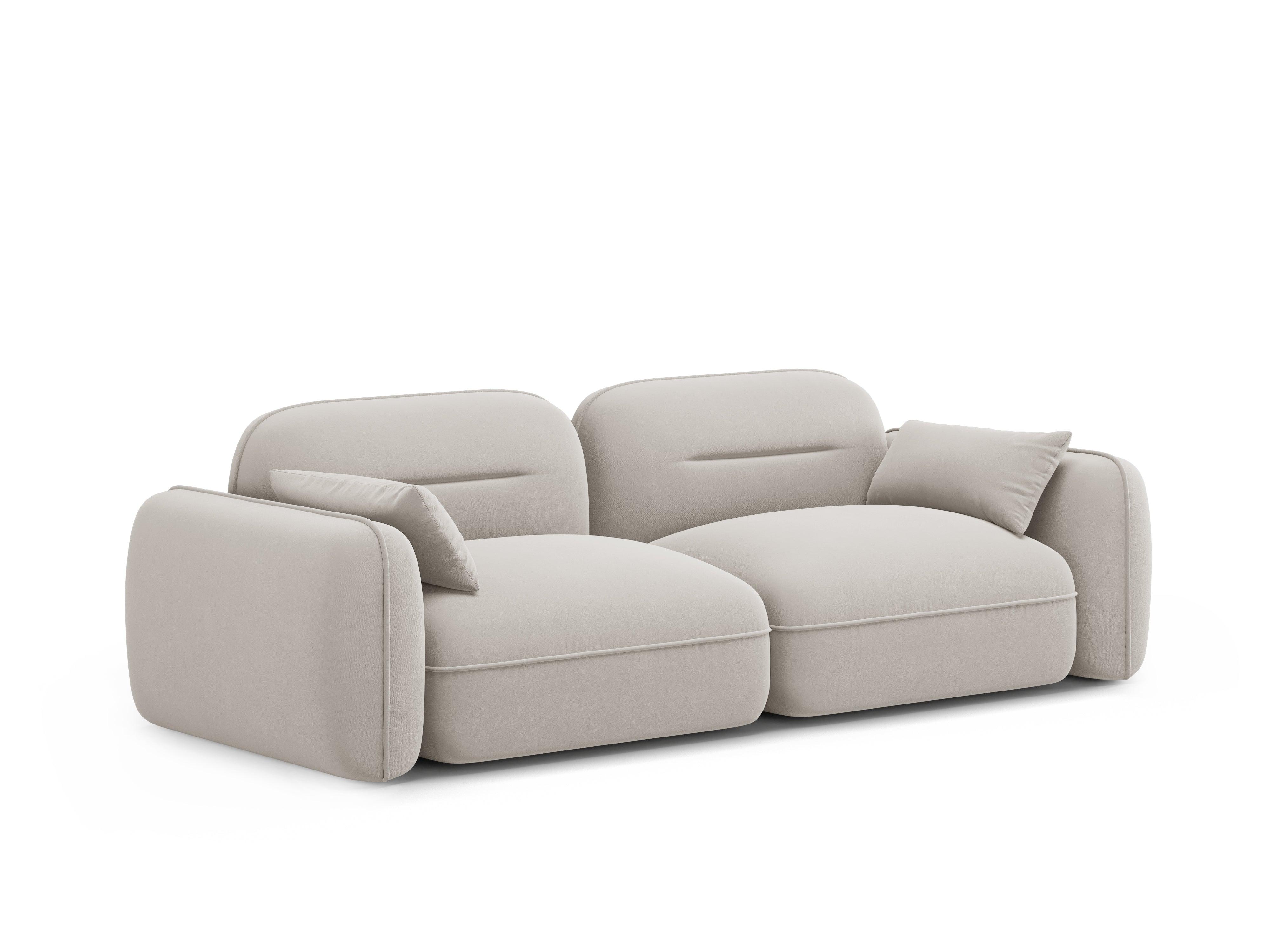 Sofa modułowa aksamitna 3-osobowa SYDNEY kość słoniowa Cosmopolitan Design    Eye on Design