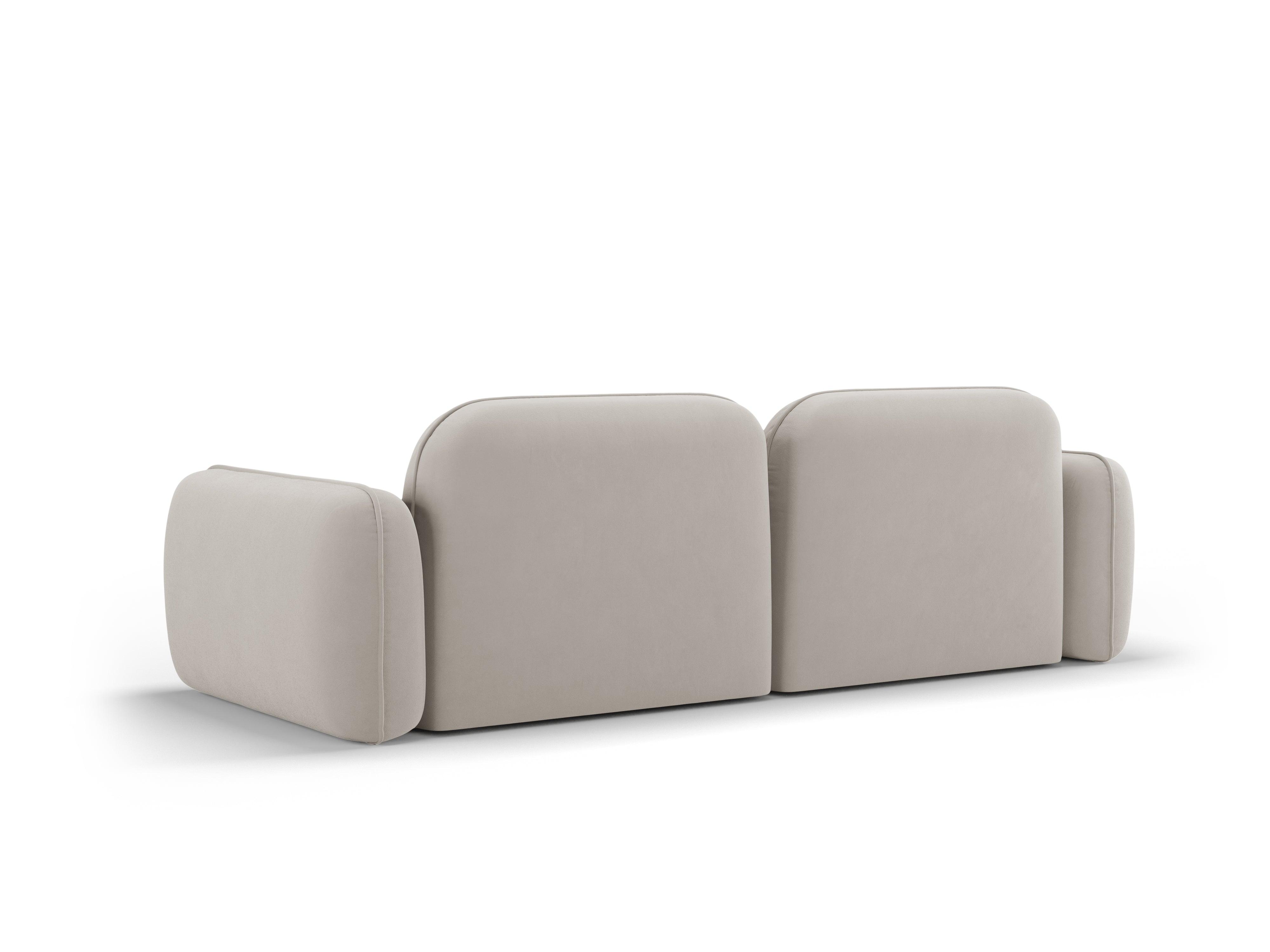 Sofa modułowa aksamitna 3-osobowa SYDNEY kość słoniowa Cosmopolitan Design    Eye on Design